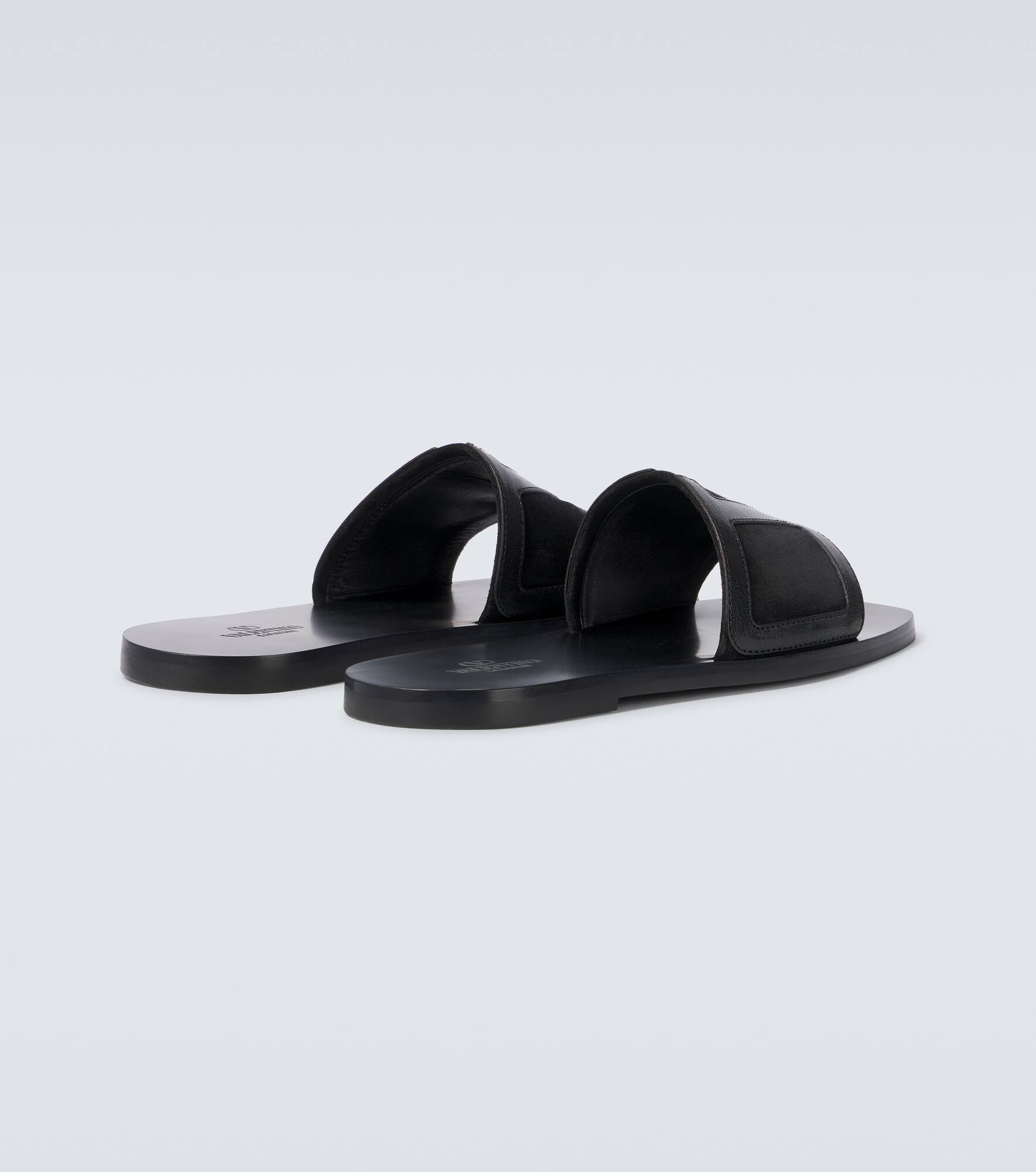 Viva Superstar leather and suede slides - 6