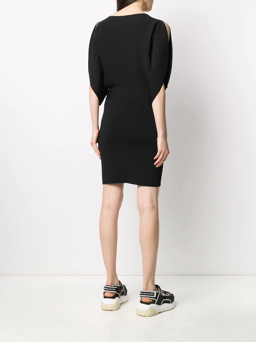 split-sleeve fitted dress - 4