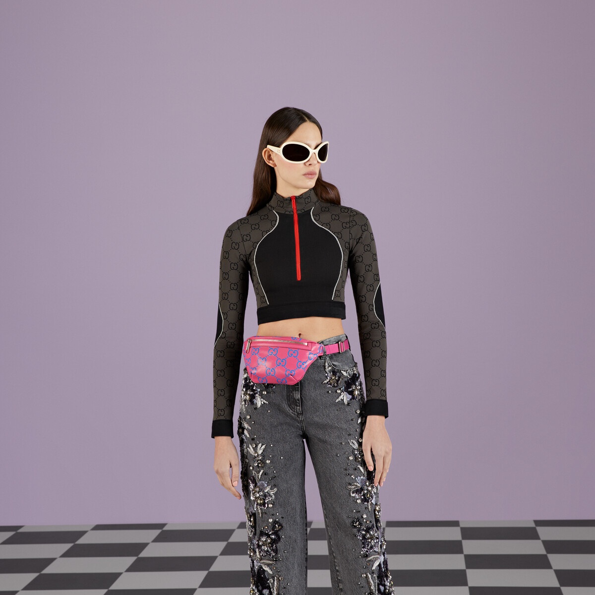 GG embossed belt bag - 3