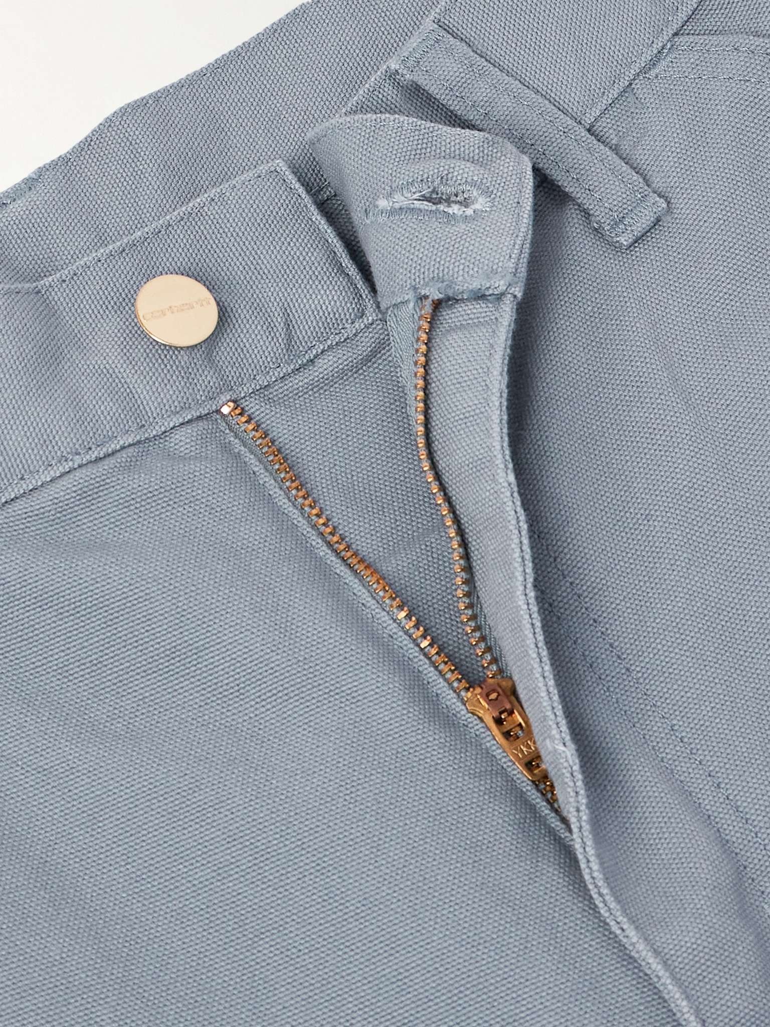 Single Knee Straight-Leg Organic Cotton-Canvas Trousers - 3