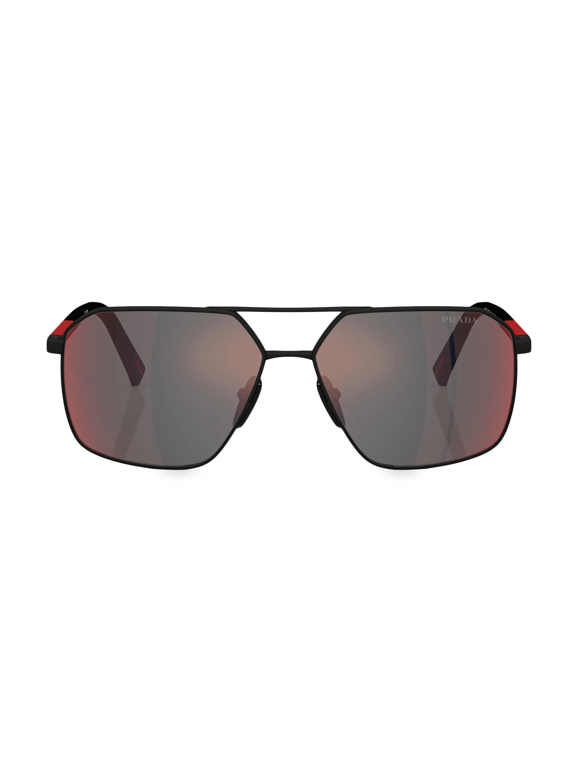 Men's 60MM Aviator Sunglasses - Rubber Black - 1