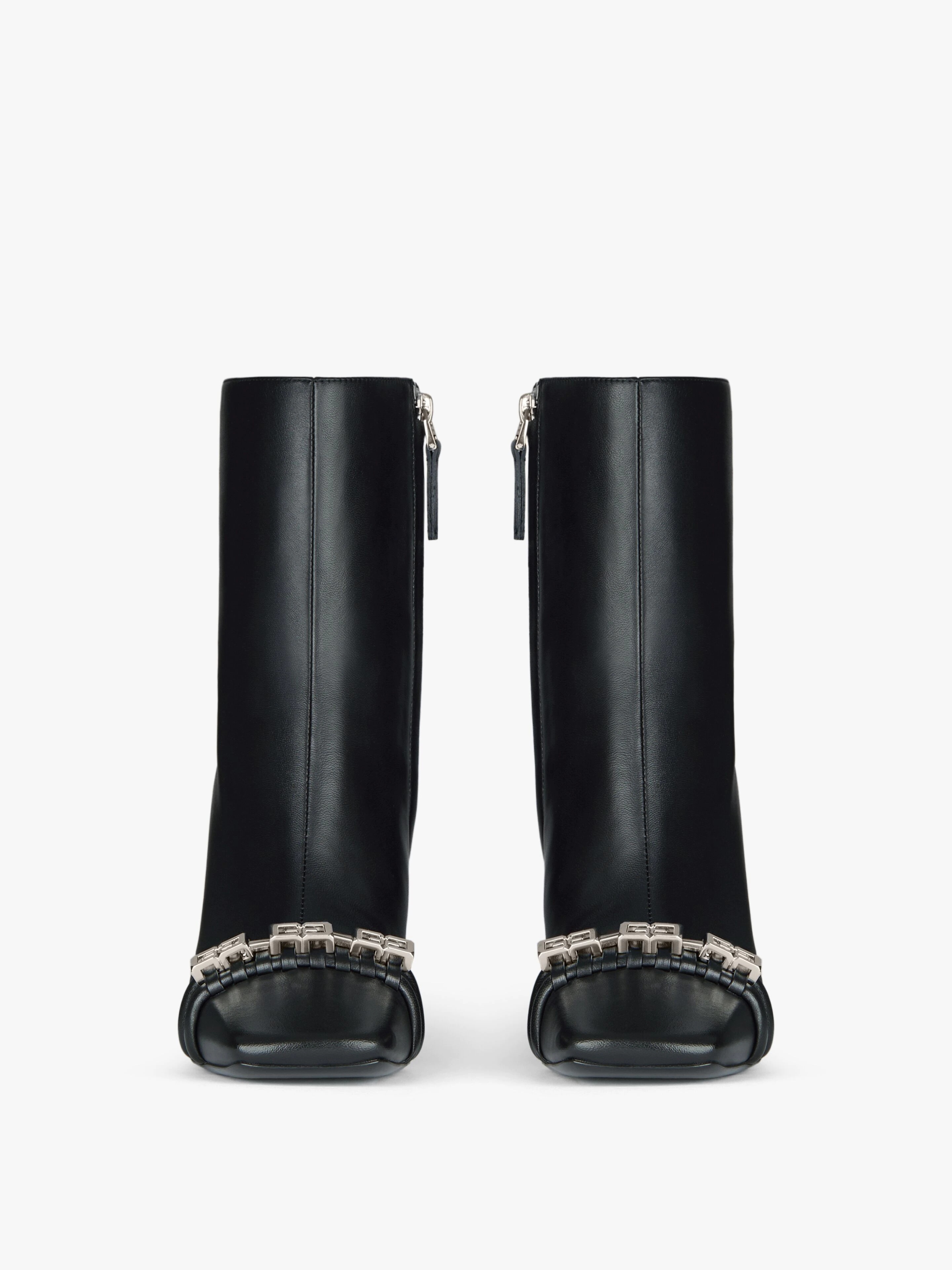 G WOVEN ANKLE BOOTS IN LEATHER - 2