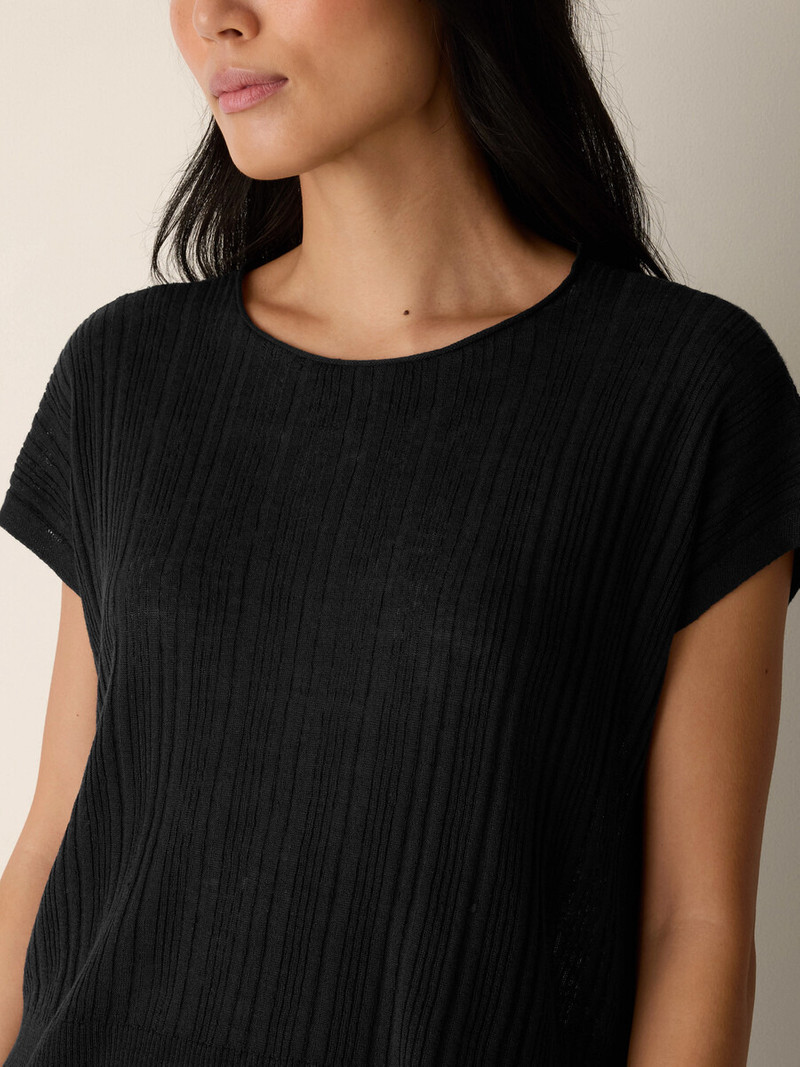 Organic Linen Cotton Crew Neck Top 5