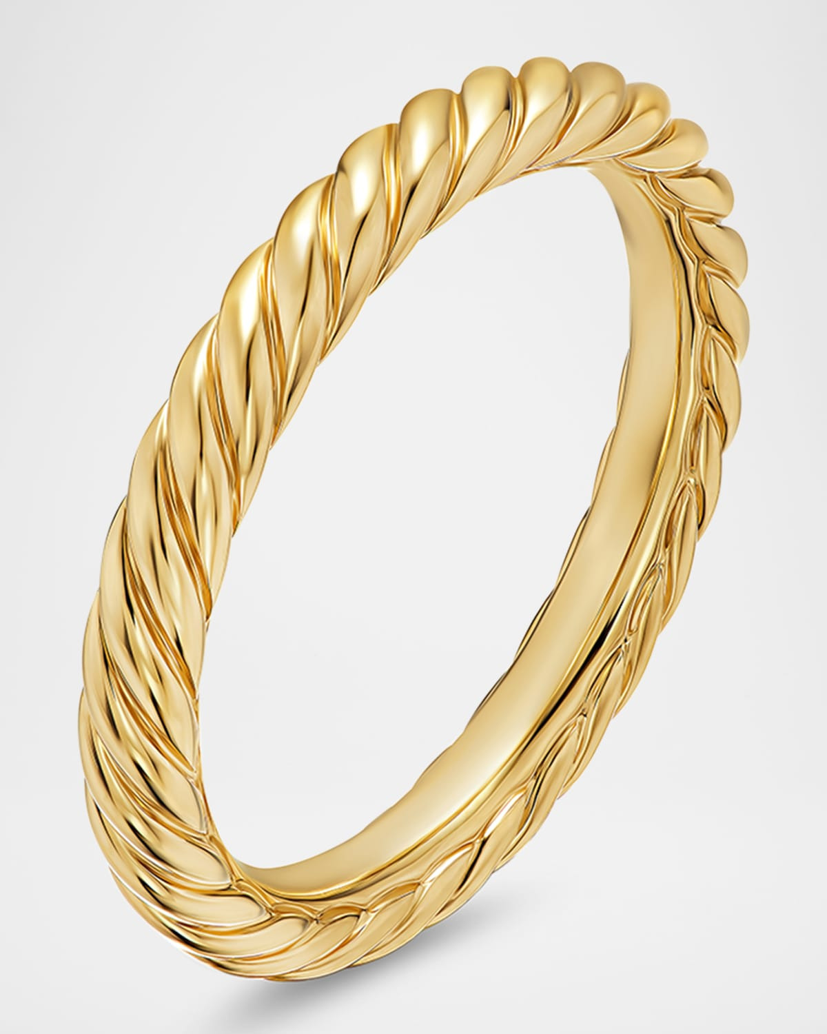Modern Cable Band Ring in 18K Gold, 2.8mm - 6