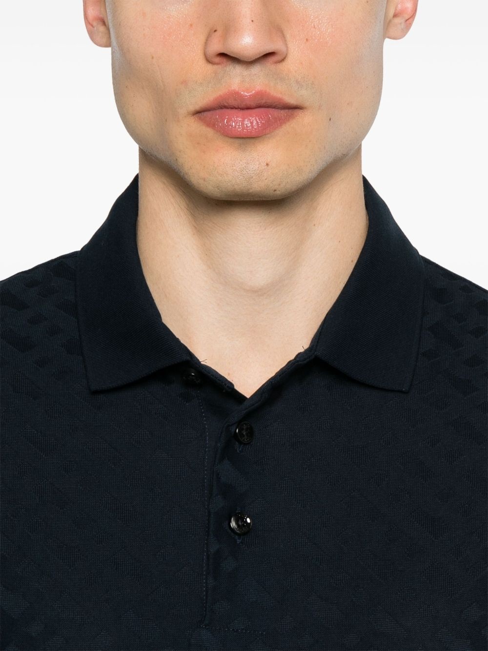 patterned-jacquard polo shirt - 4