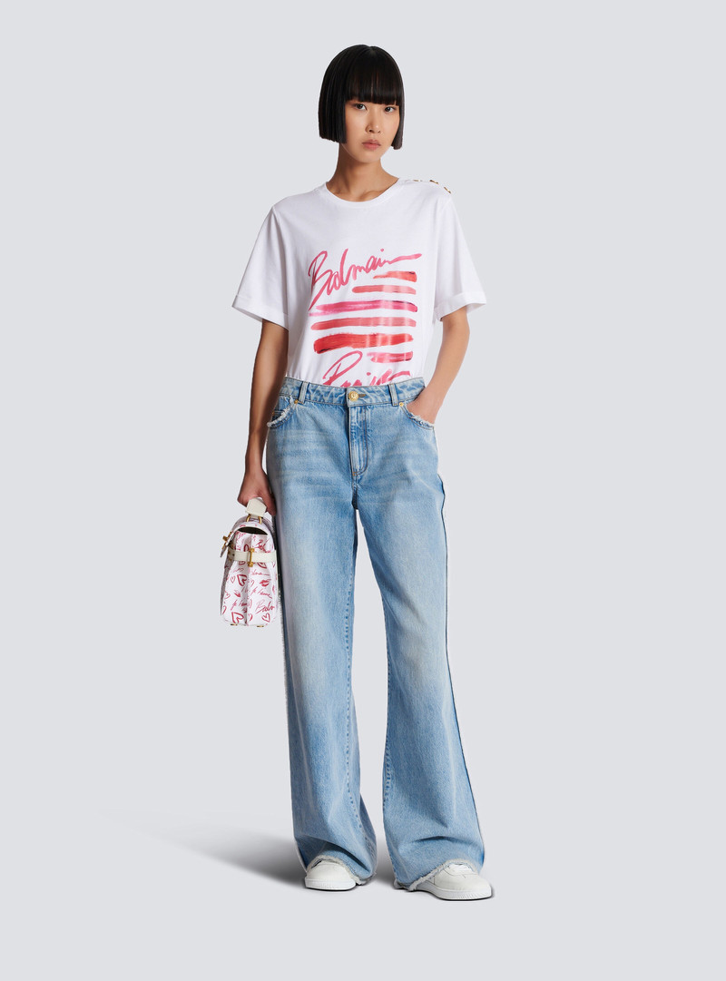 Balmain T-shirt with Balmain Lipstick print outlook