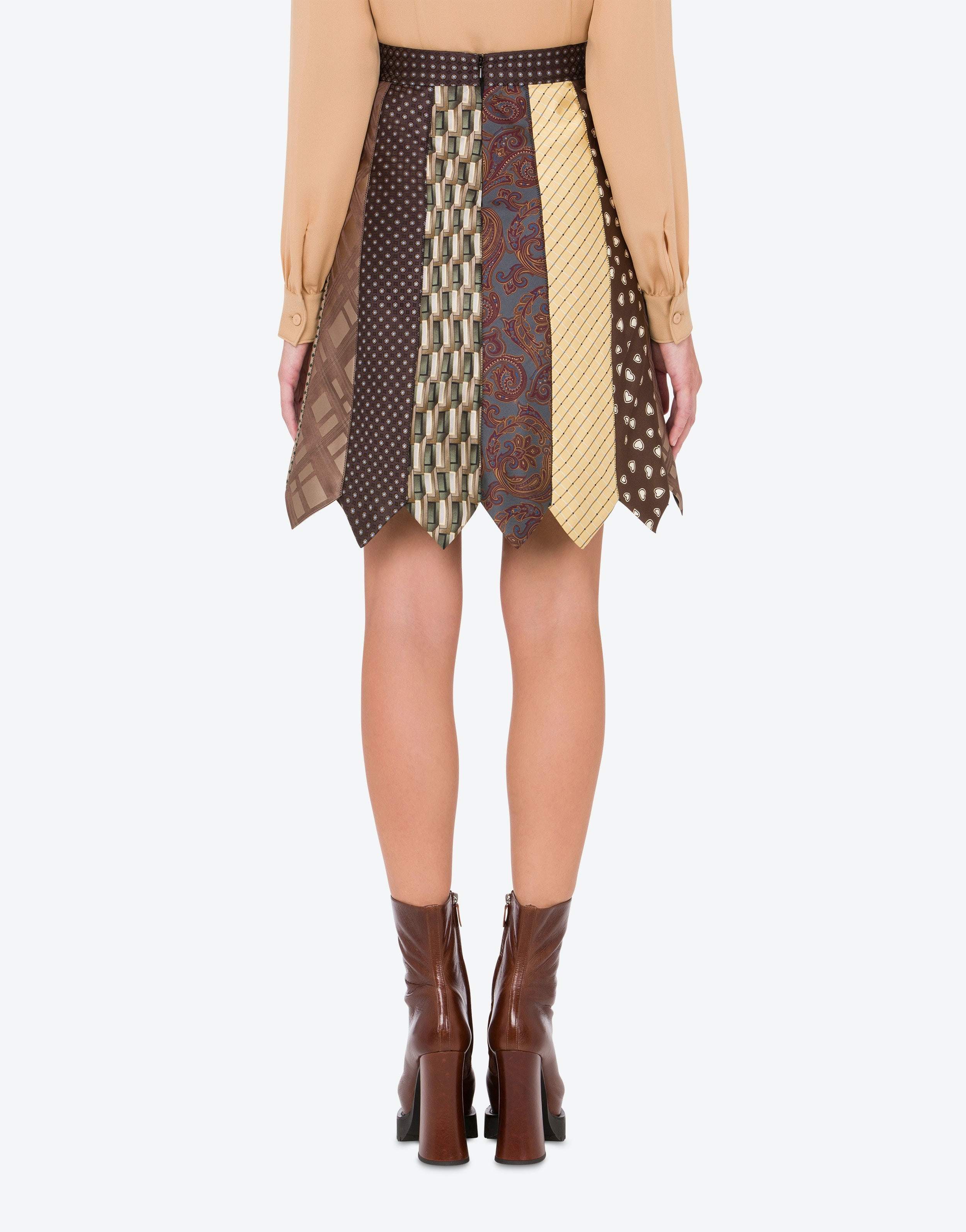 TIE PATCHWORK SKIRT - 3