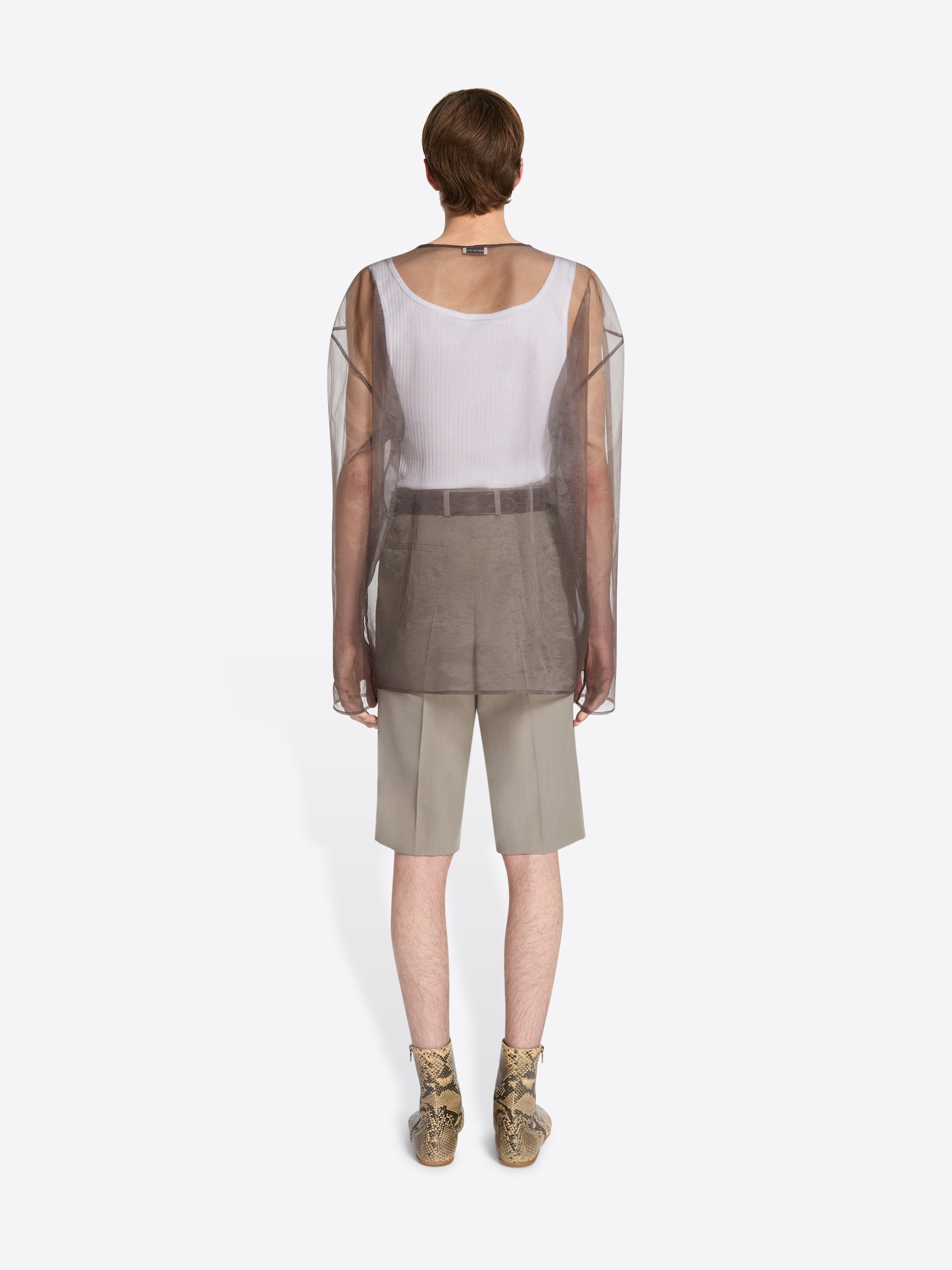 SHEER CREW NECK SHIRT - 4