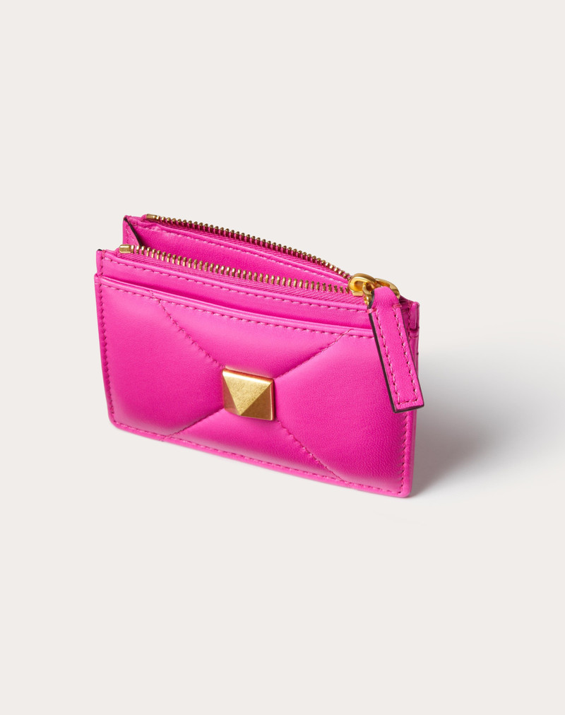 Valentino ROMAN STUD NAPPA LEATHER COIN PURSE WITH ZIPPER outlook