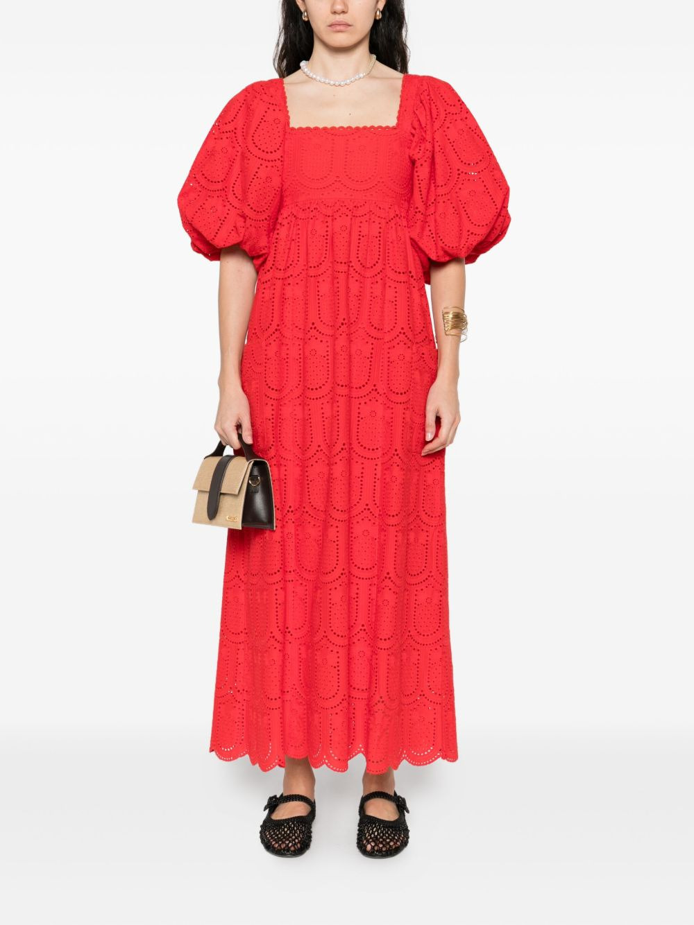 Pineapple eyelet-detail dress - 2
