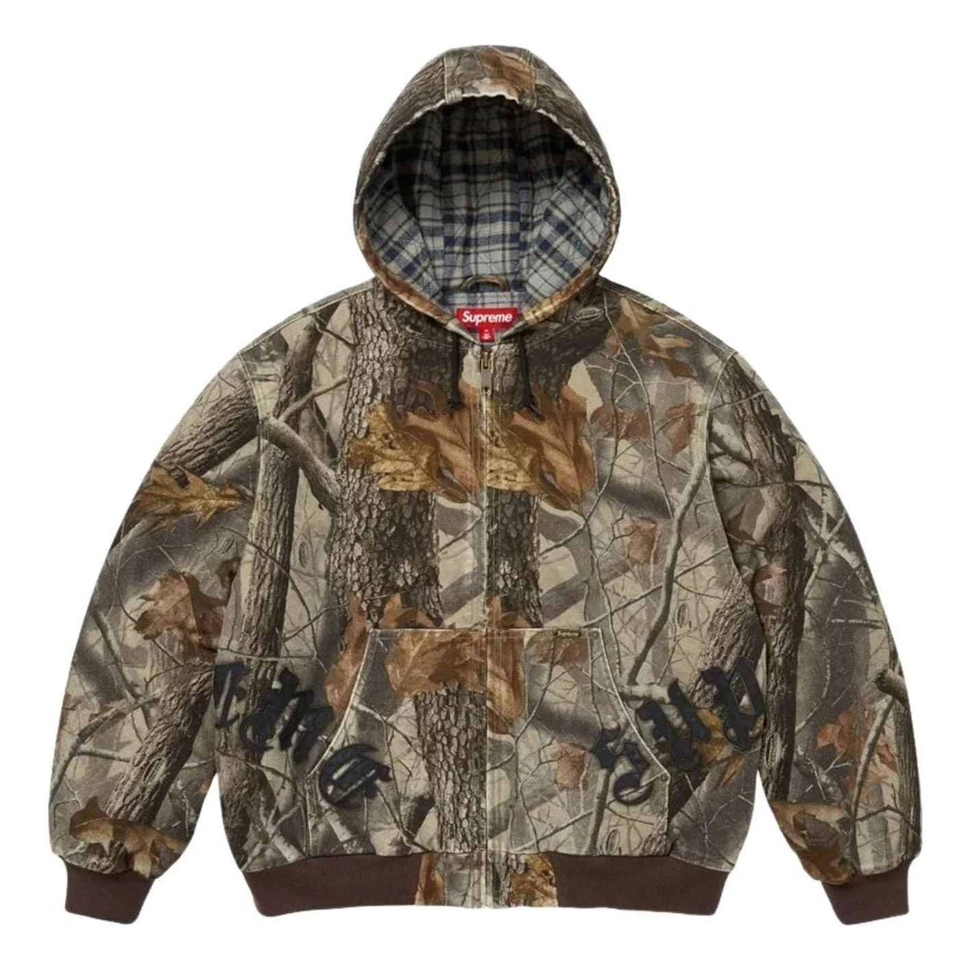 Supreme FW26 Leather Appliqué Hooded Work Jacket 'Realtree Hardwoods Camo' SUP-FW26-063-CMO - 1