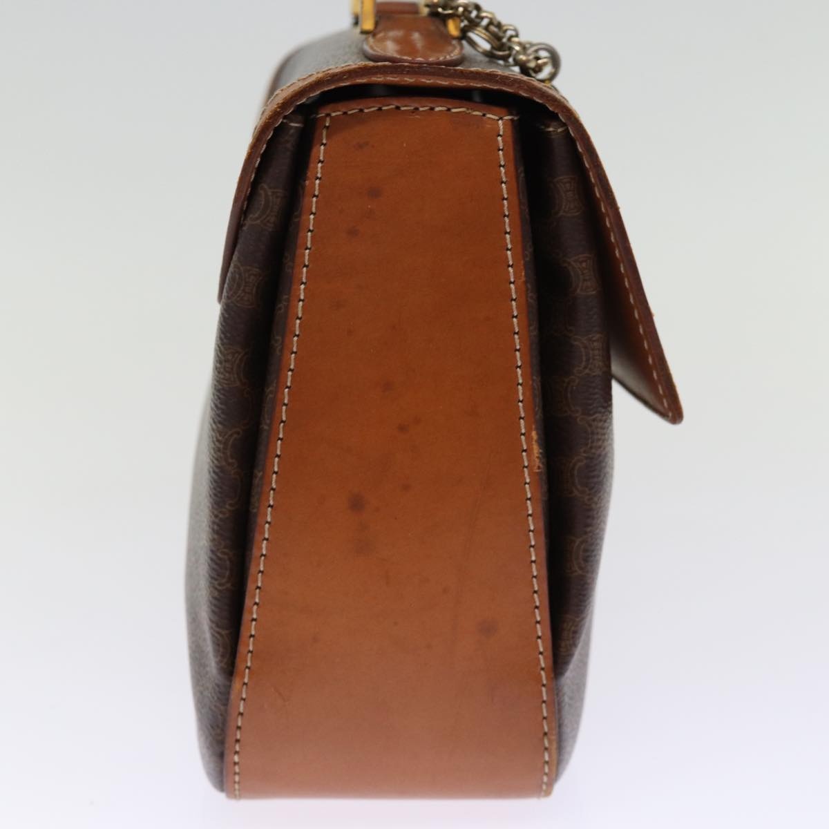 CELINE Macadam Canvas Hand Bag Pvc Brown - 4