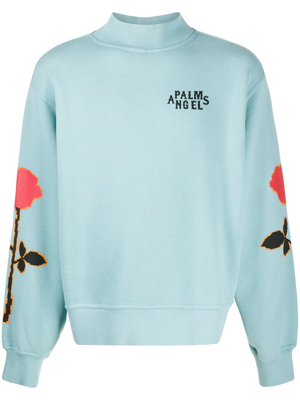 side roses mock neck sweatshirt - 1