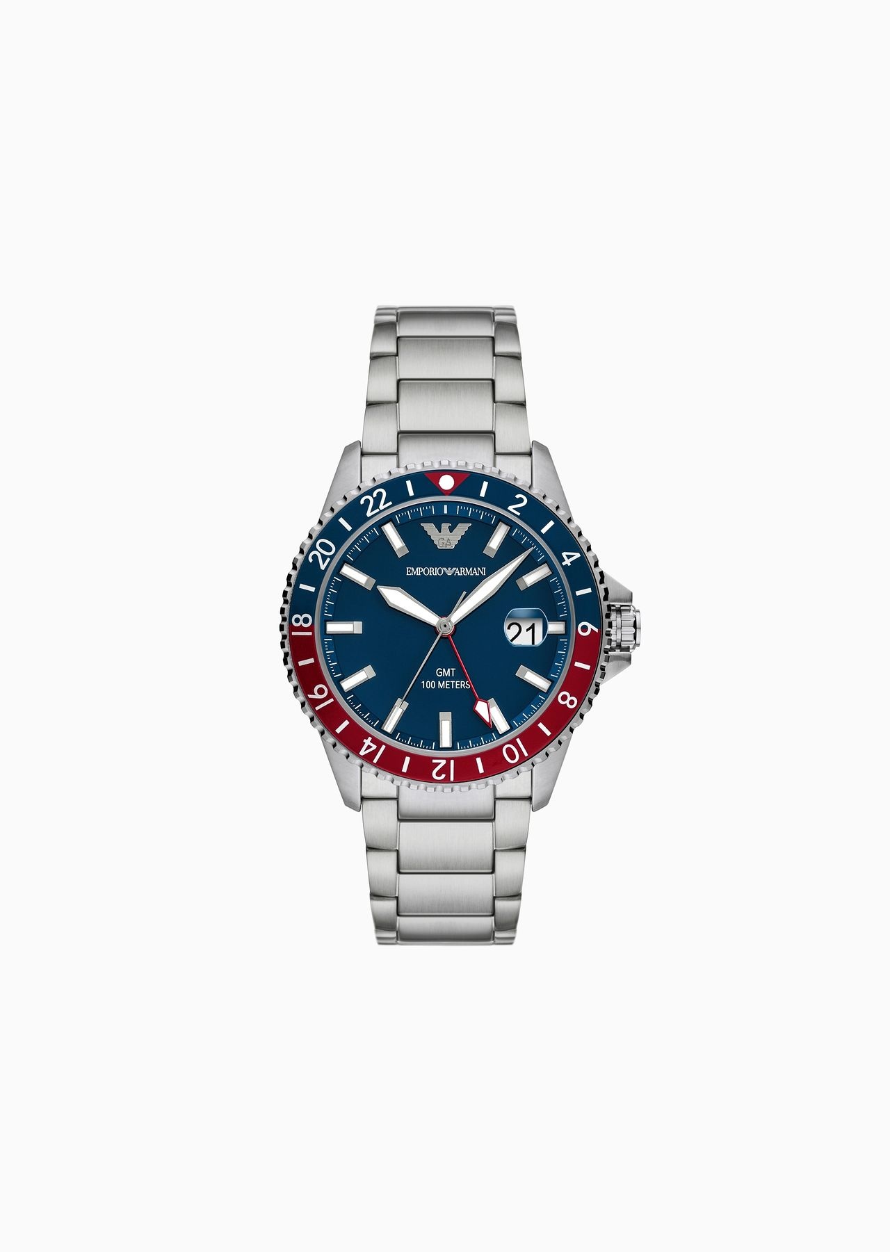 GMT Dual Time Stainless Steel Watch - 1