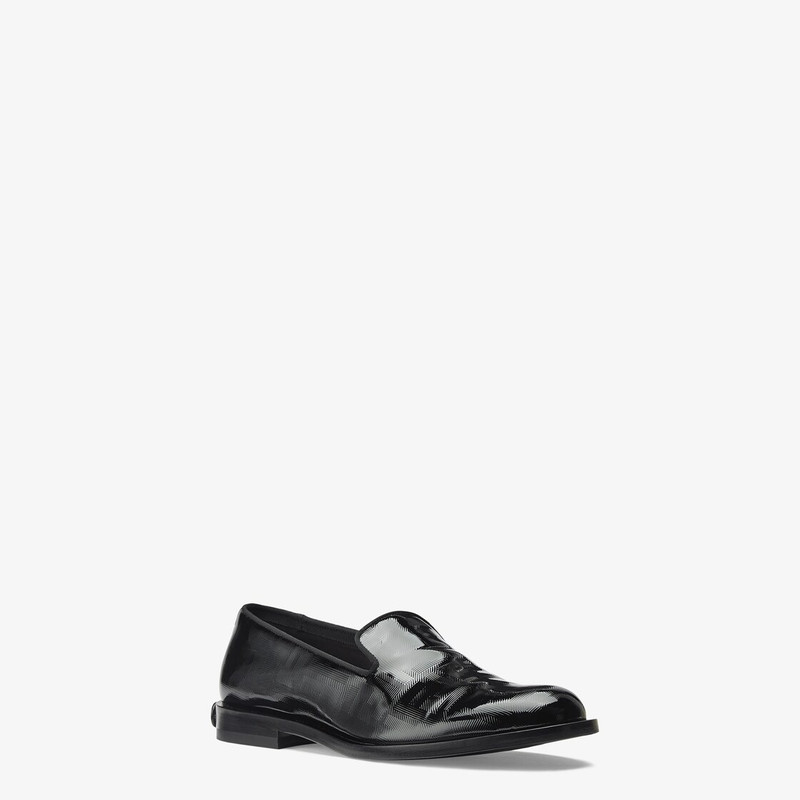 Black patent leather slippers 2
