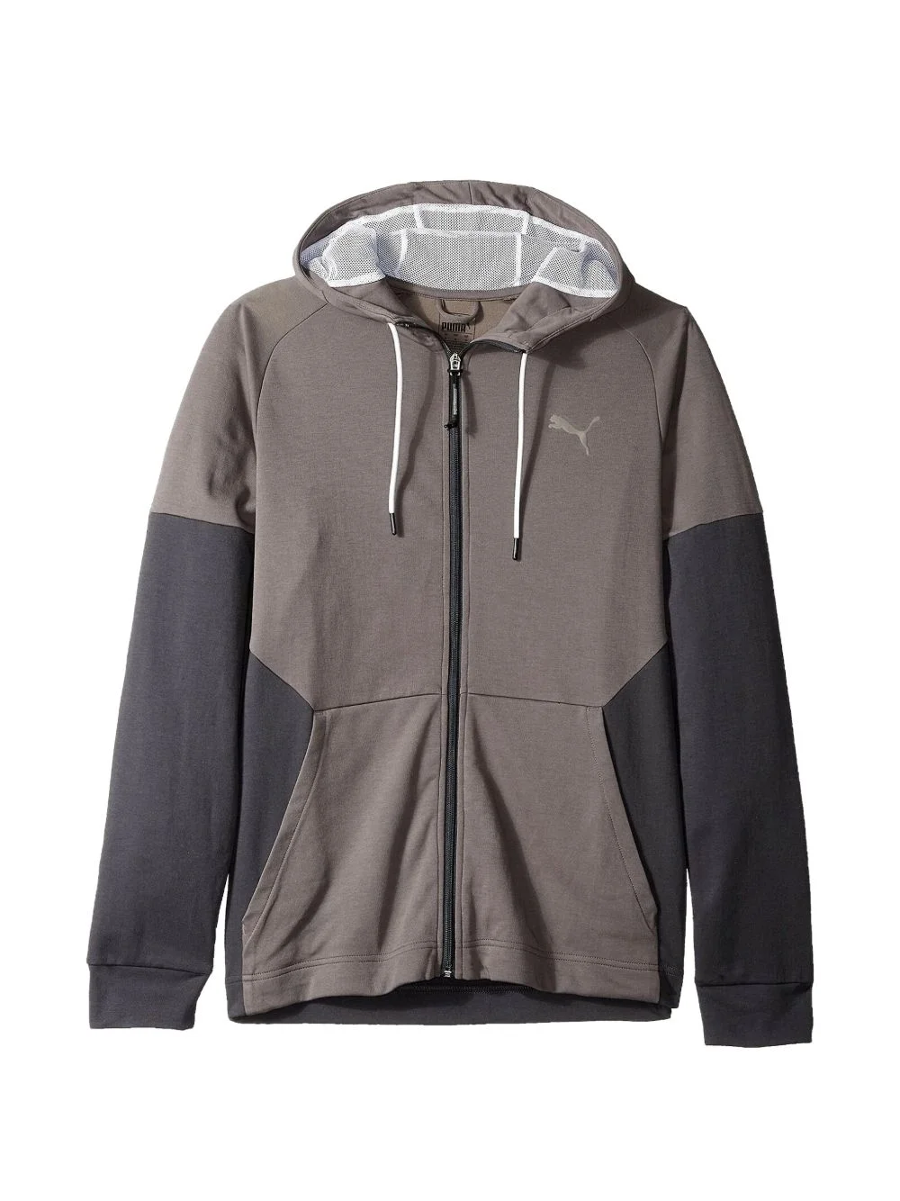 two-tone long-sleeve hoodie - 1