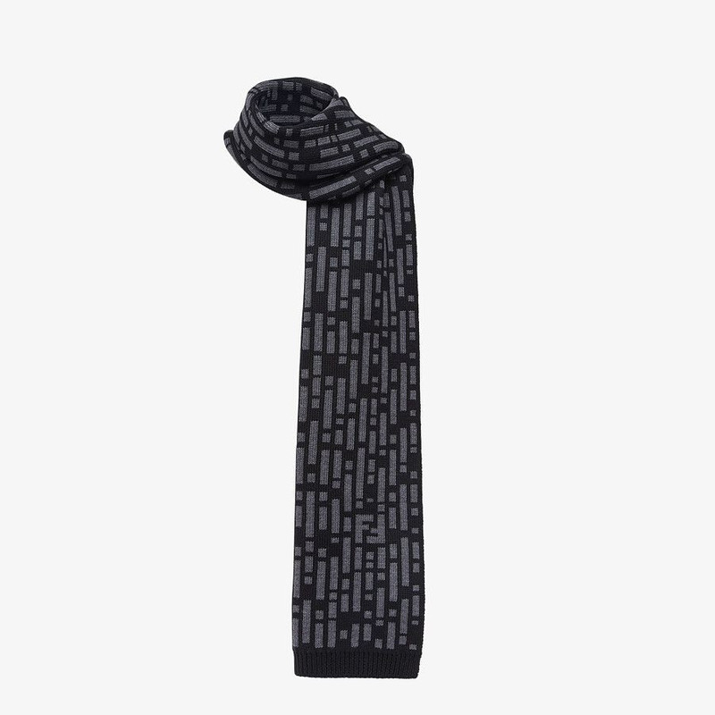 FENDI Black wool scarf outlook