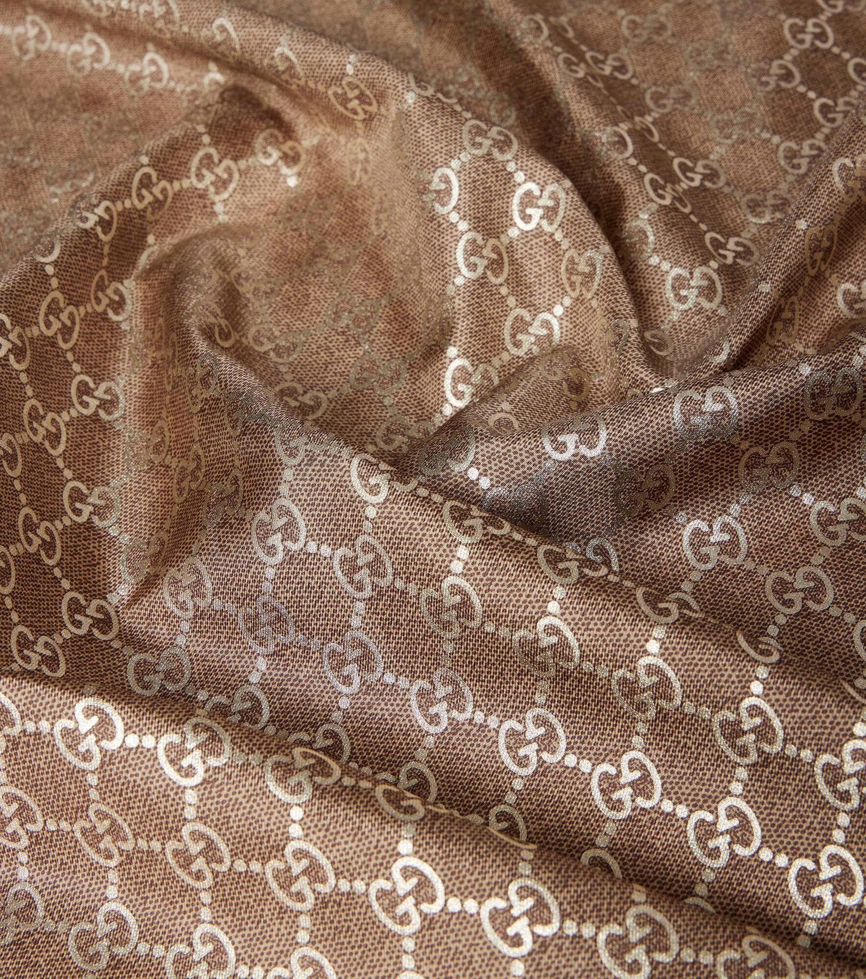 GG silk twill scarf - 4