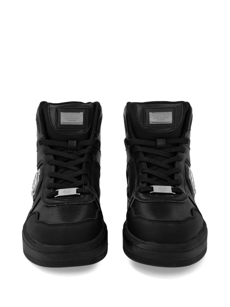 panelled high-top sneakers 4