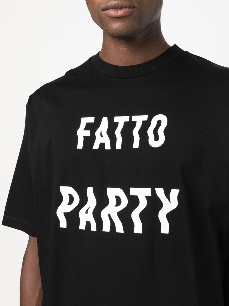 text-print cotton T-shirt 5