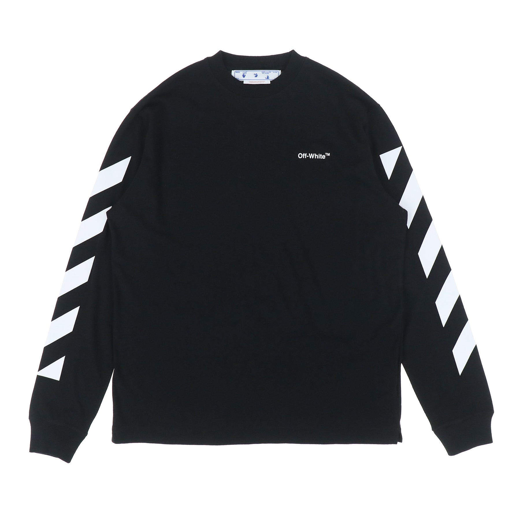 DIAG HELVETICA SKATE L/S TEE / BLK WHT - 1