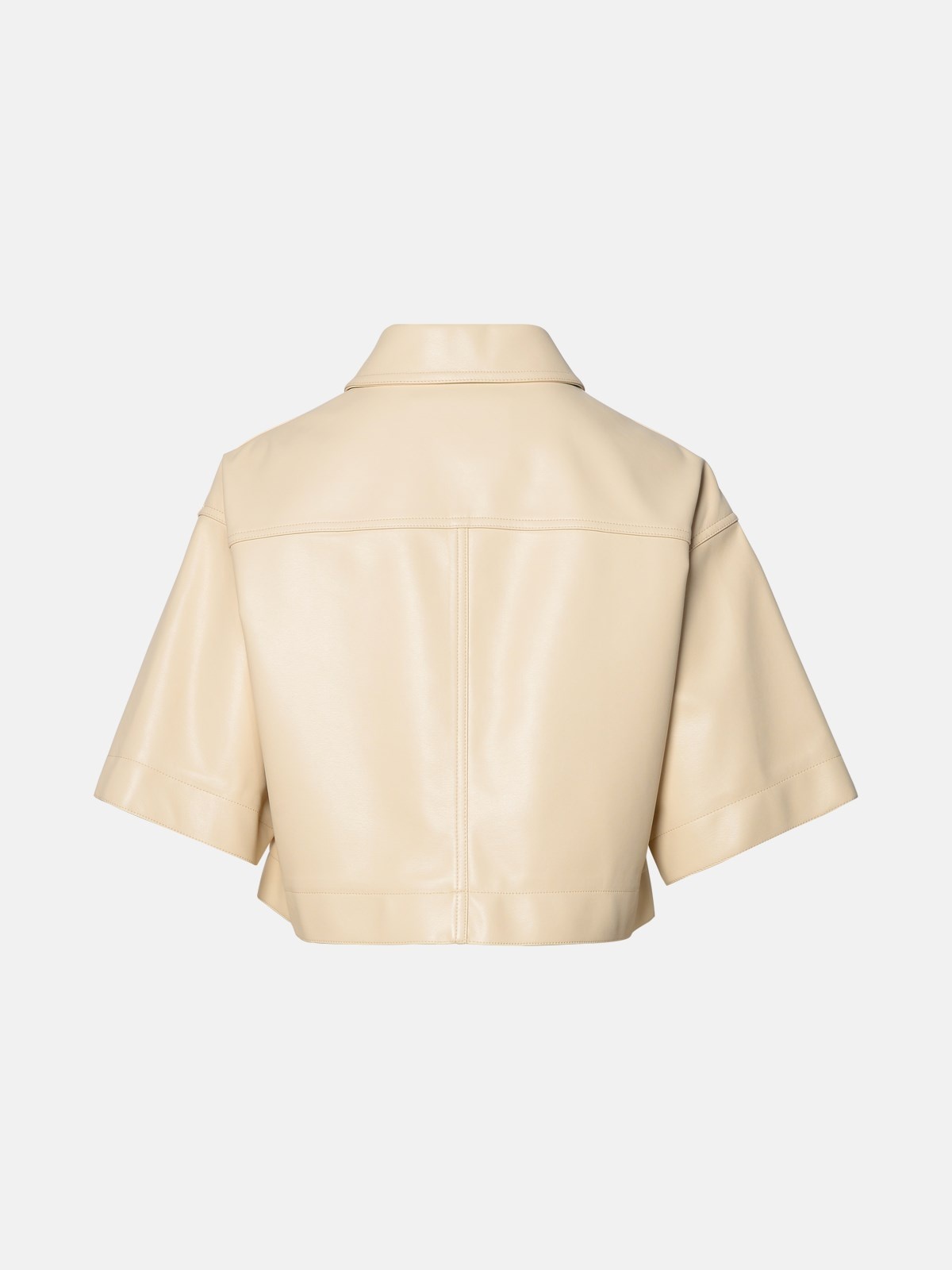 IVORY POLYURETHANE BLEND SHIRT - 3