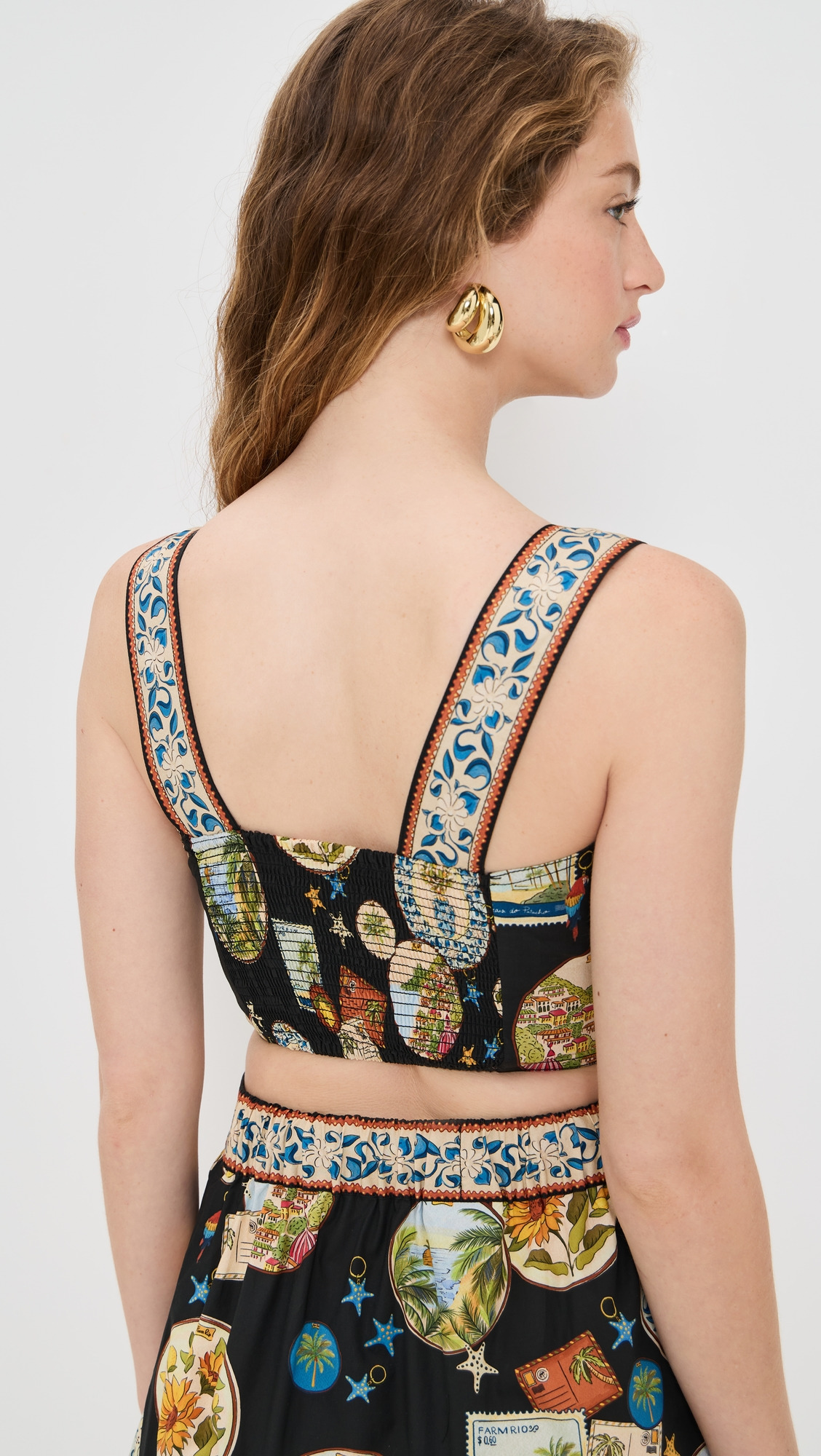 Trip Souvenir Black Topstiching Lastex Top - 2