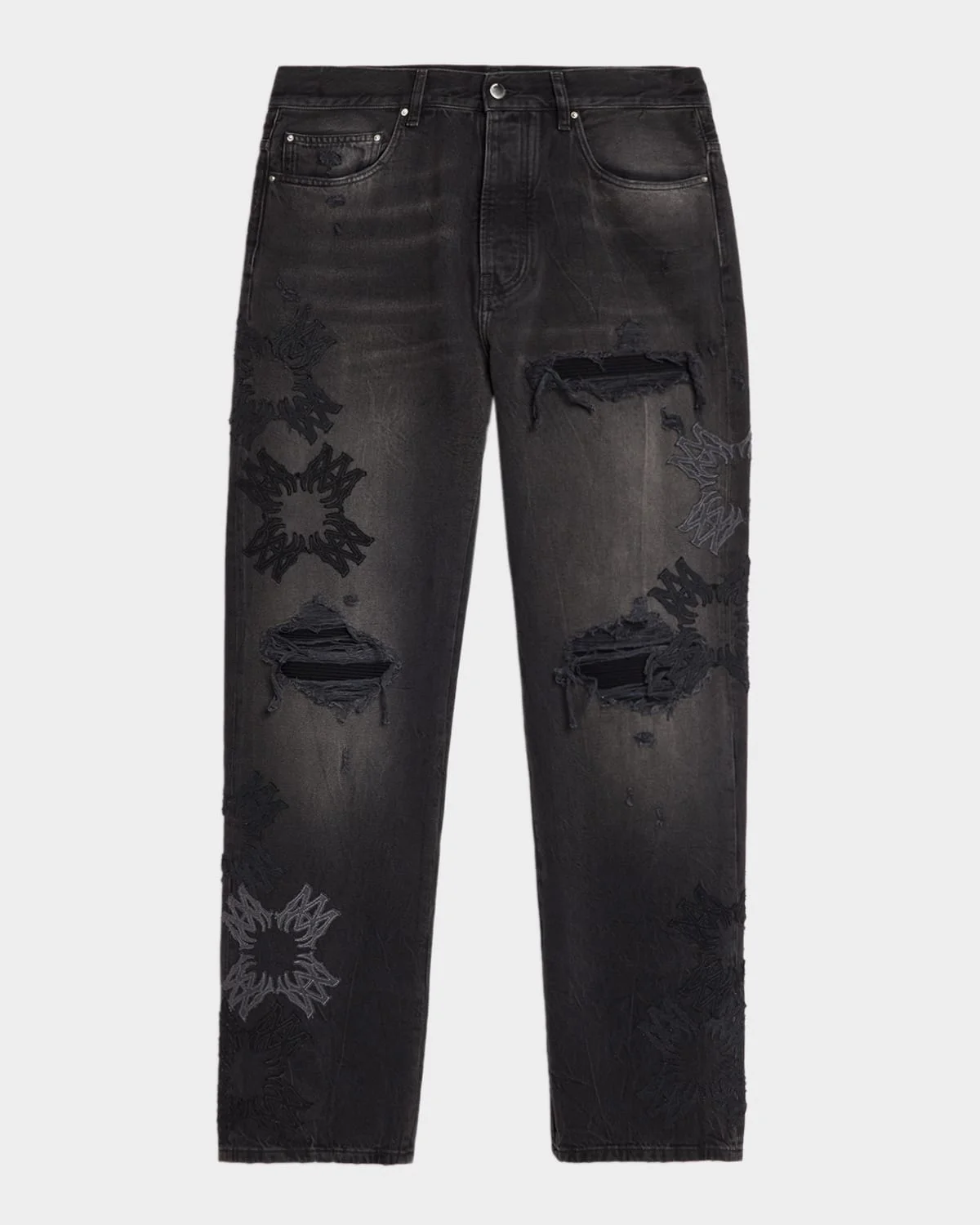 Men & apos;s Mx1 MA Quad Distressed Straight-Leg Jeans - 1