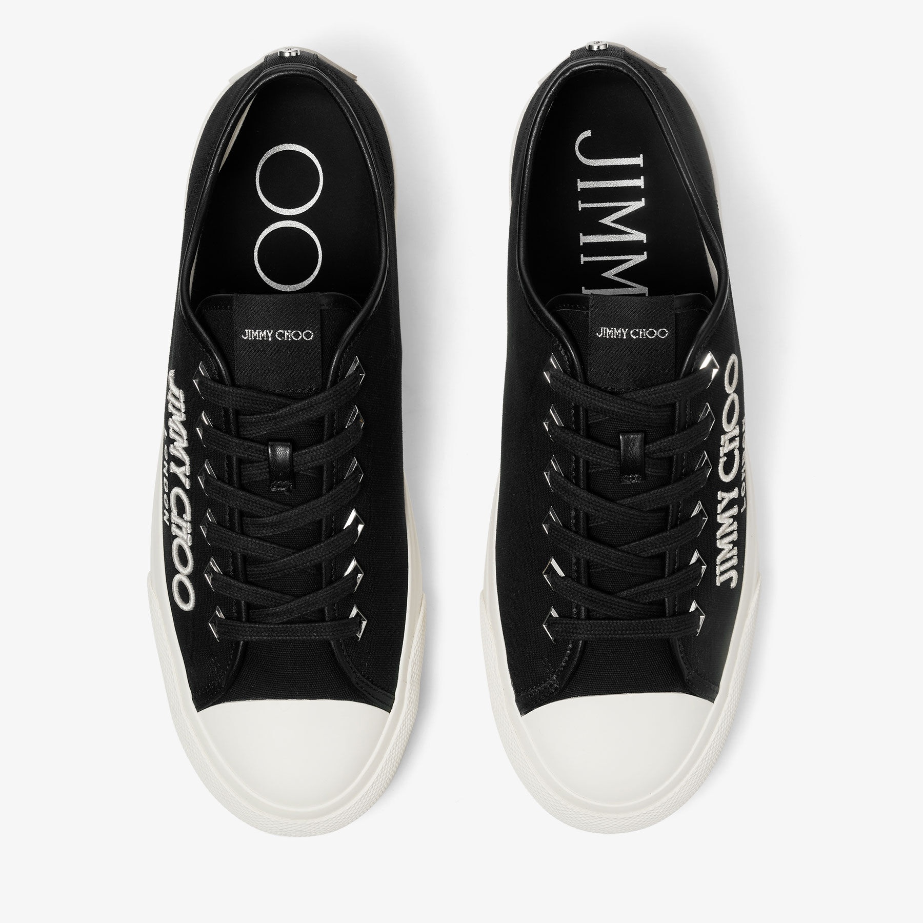 Palma/M
Black and Latte Canvas Low-Top Trainers with Embroidered Logo - 4