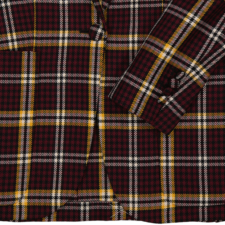 Burberry Ladies Burgundy Check Wool Twill Blazer - 7
