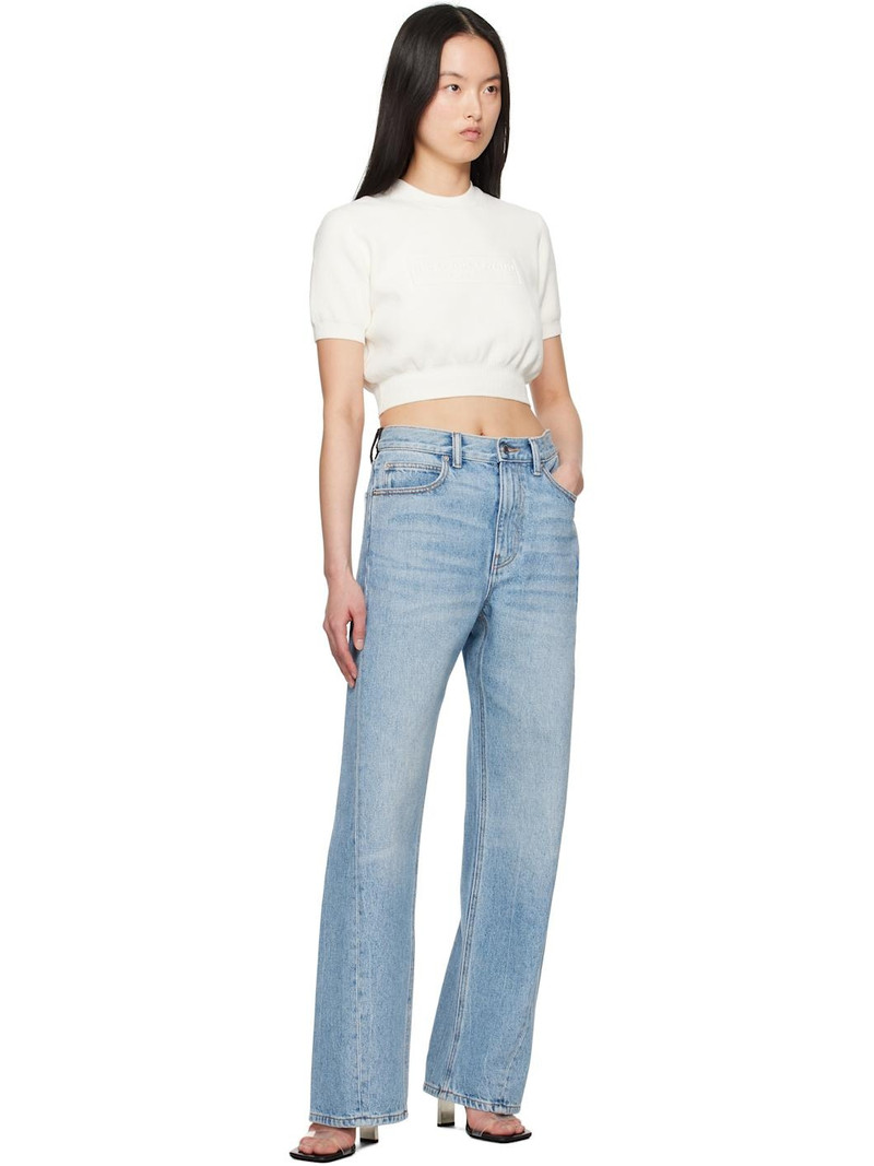 Alexander Wang Indigo Logo Mesh Back Balloon Jeans outlook