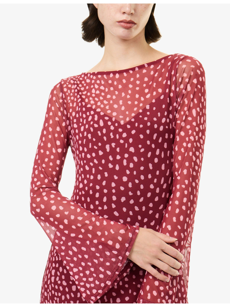 Aria Printed Sheer Midi Dress 5