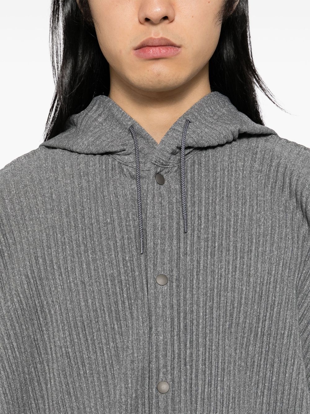 pleated hooded jacket - 5