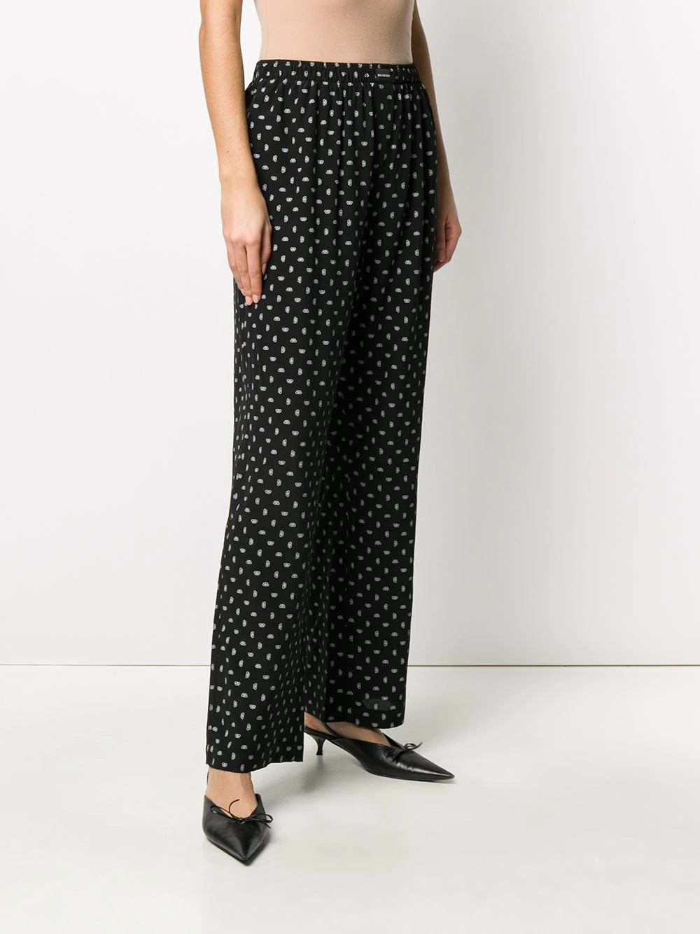 BB logo wide leg trousers - 3