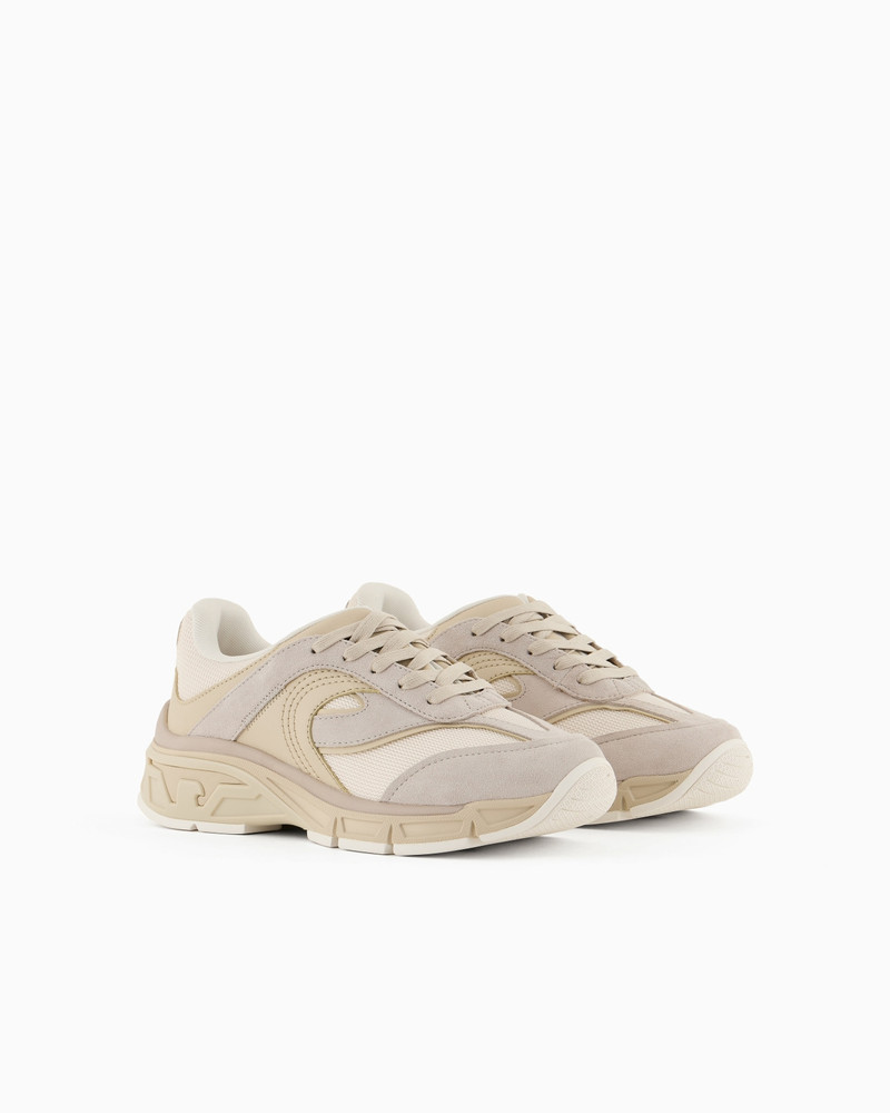 Travel Essential mesh and suede sneakers 2