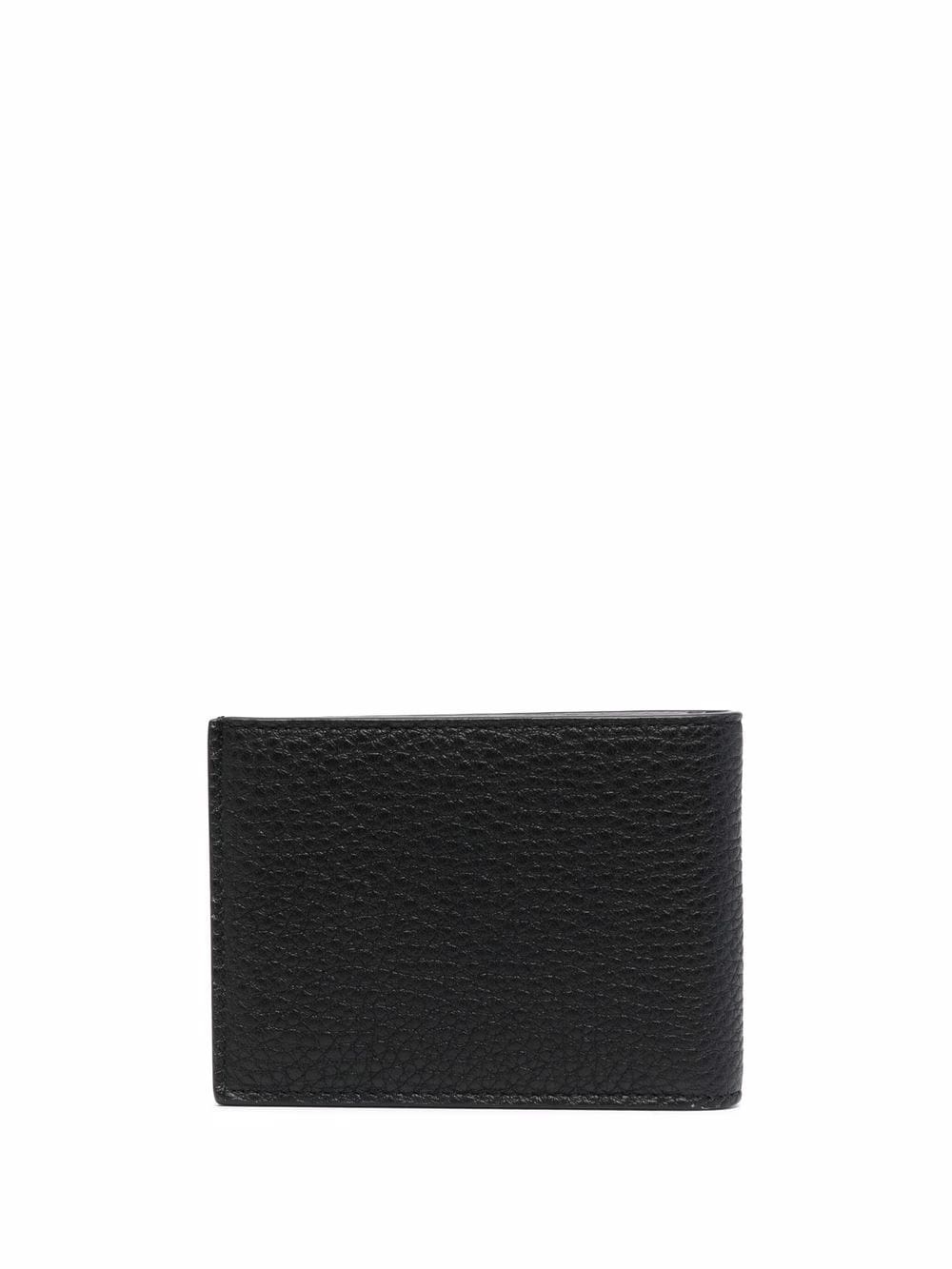 logo-plaque grained wallet - 2