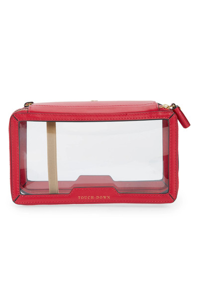 Anya Hindmarch In-Flight Clear Travel Case in Clear/Berry outlook