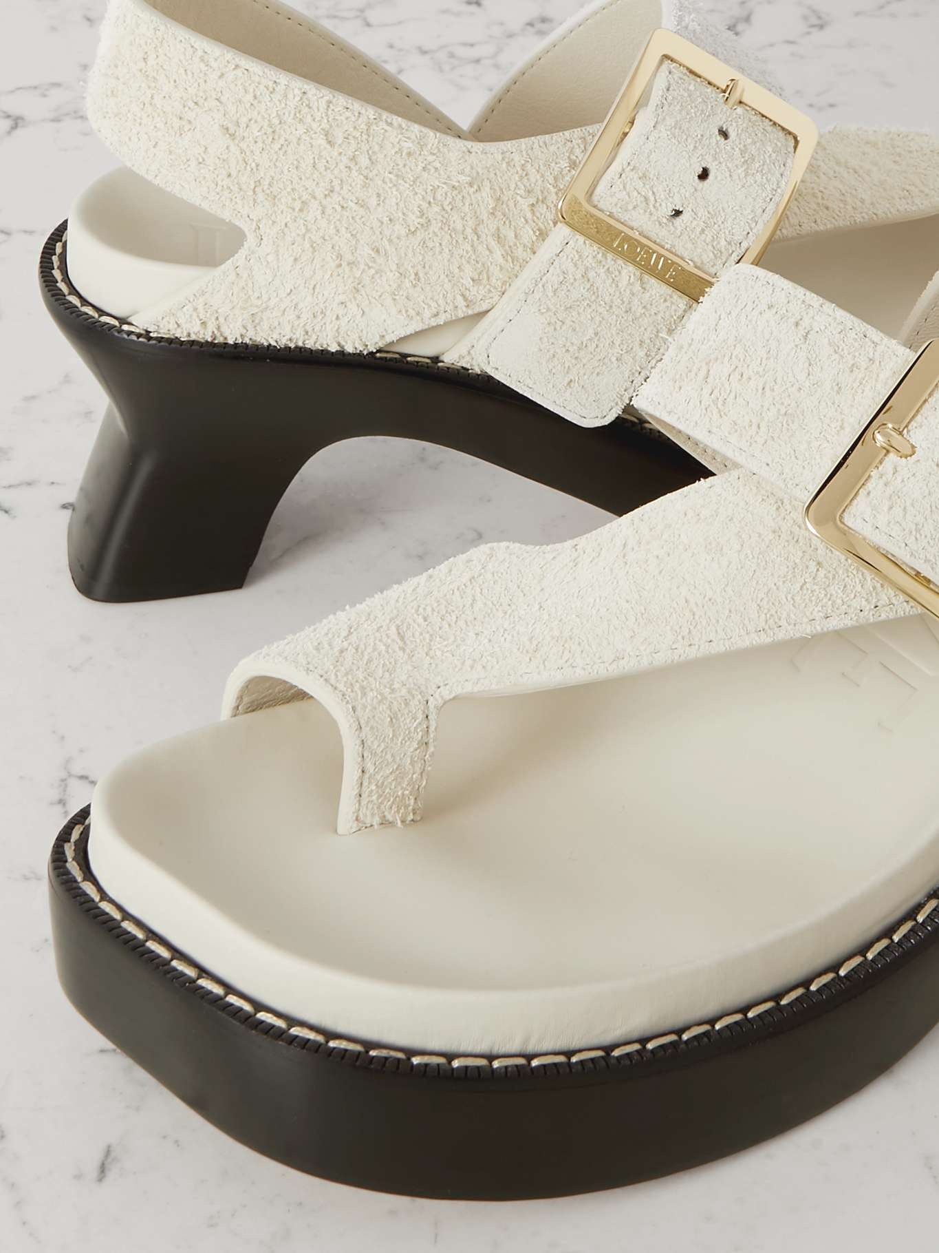 Ease brushed-suede sandals - 4