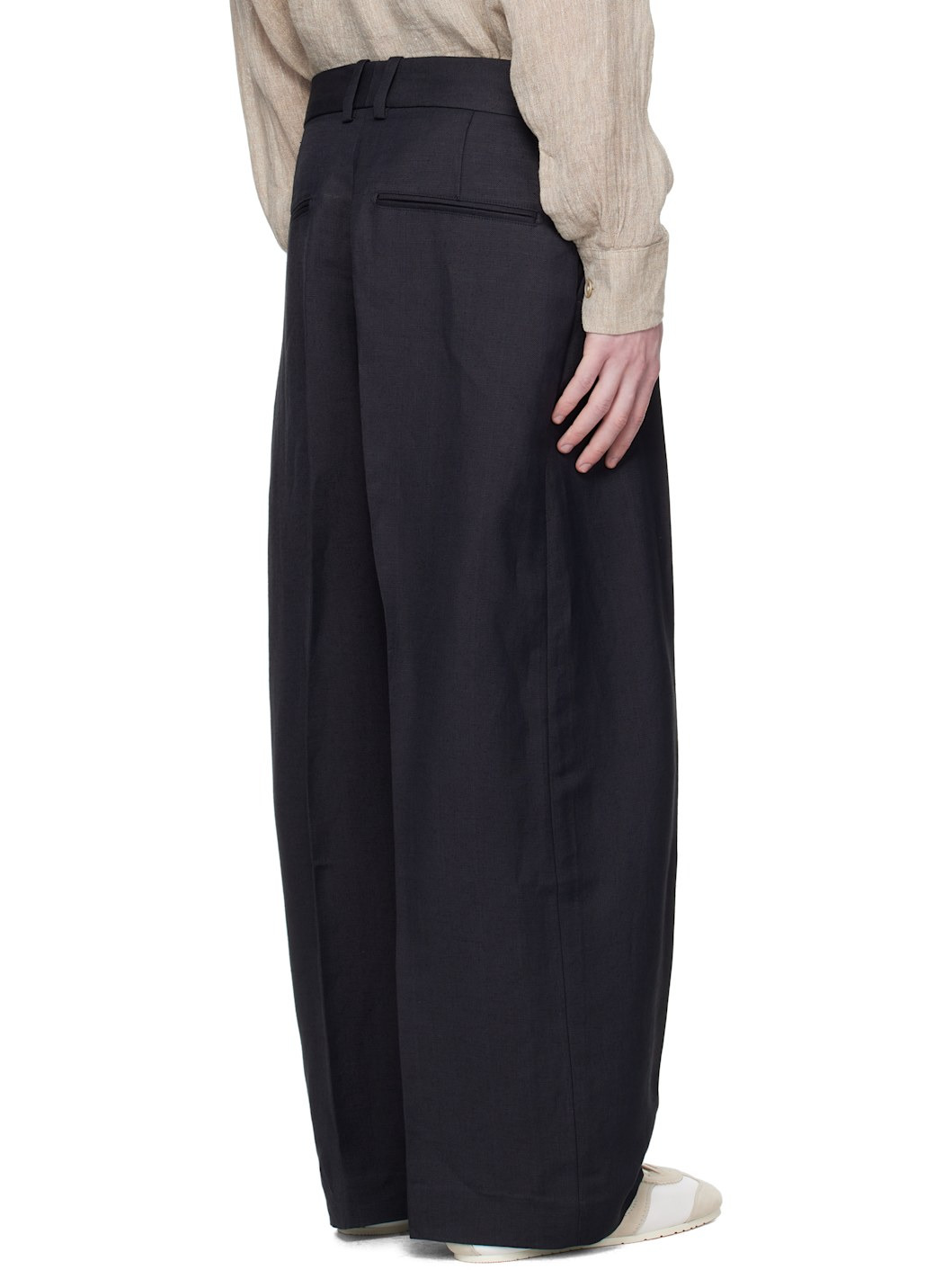 Navy Fume Trousers - 3