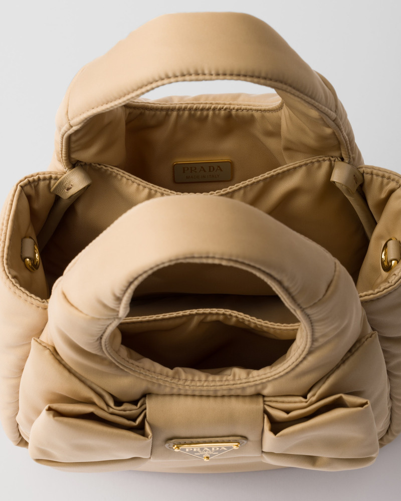 Padded Re-Nylon mini-bag with bow 4