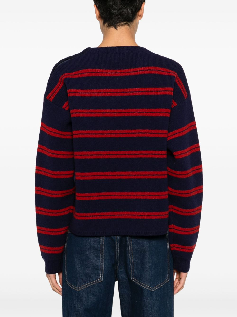 striped knitted jumper - 4