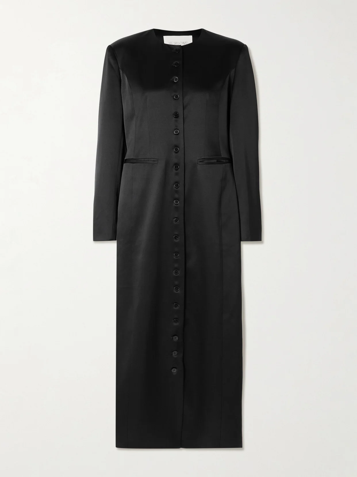 Edith Silk-satin Coat - 1