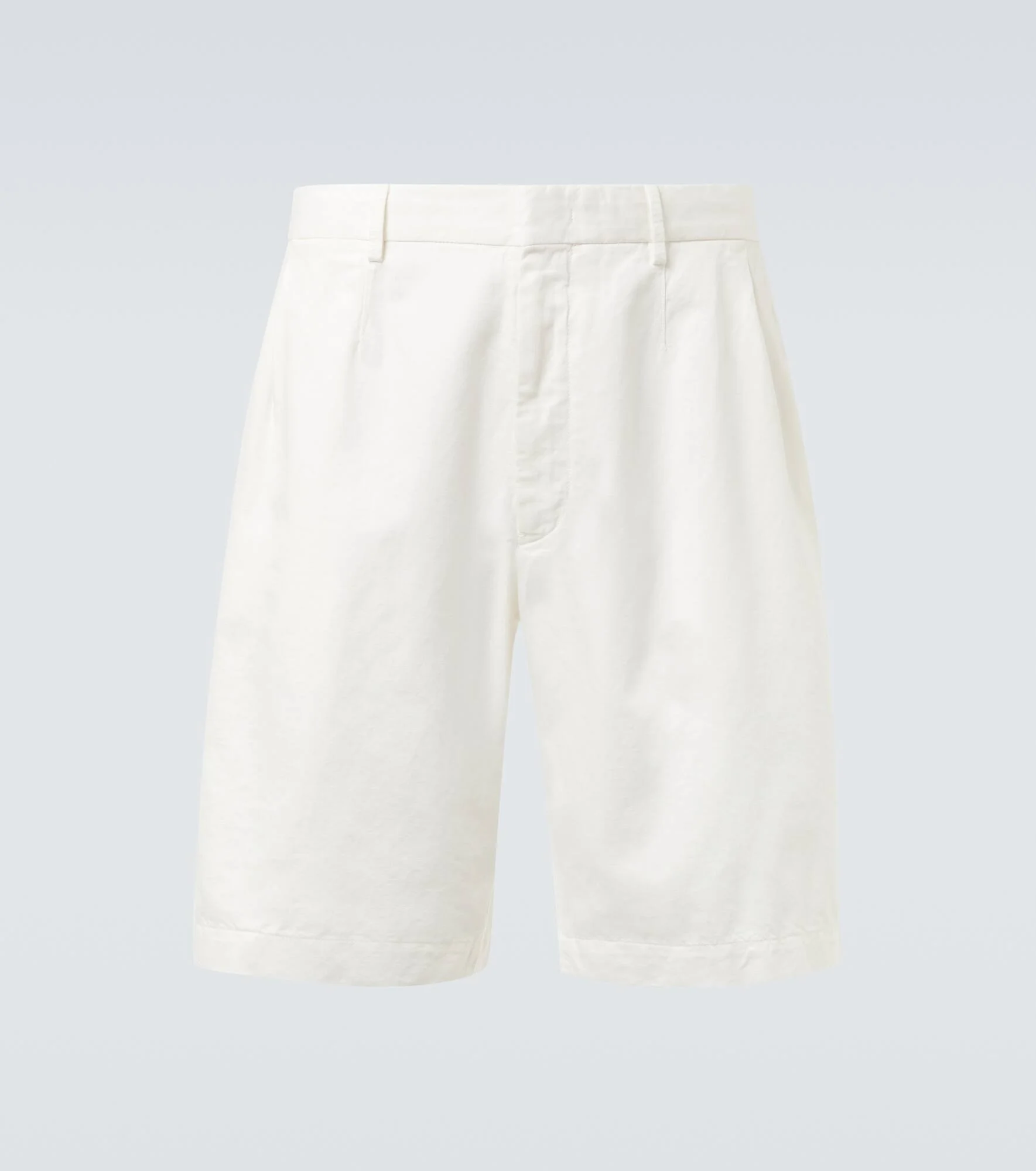 Cotton and linen Bermuda shorts - 1