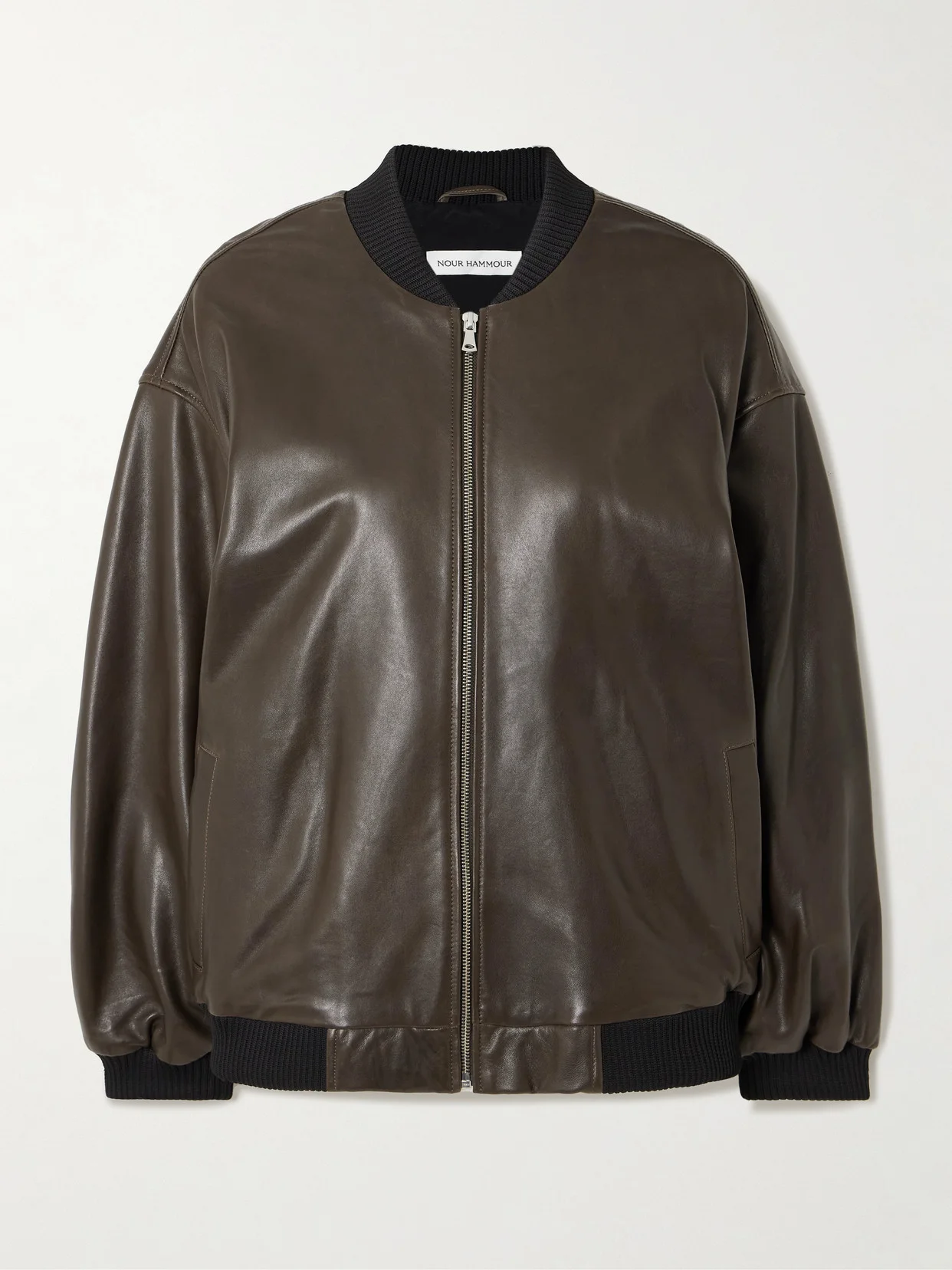 Marly Leather Bomber Jacket - 1