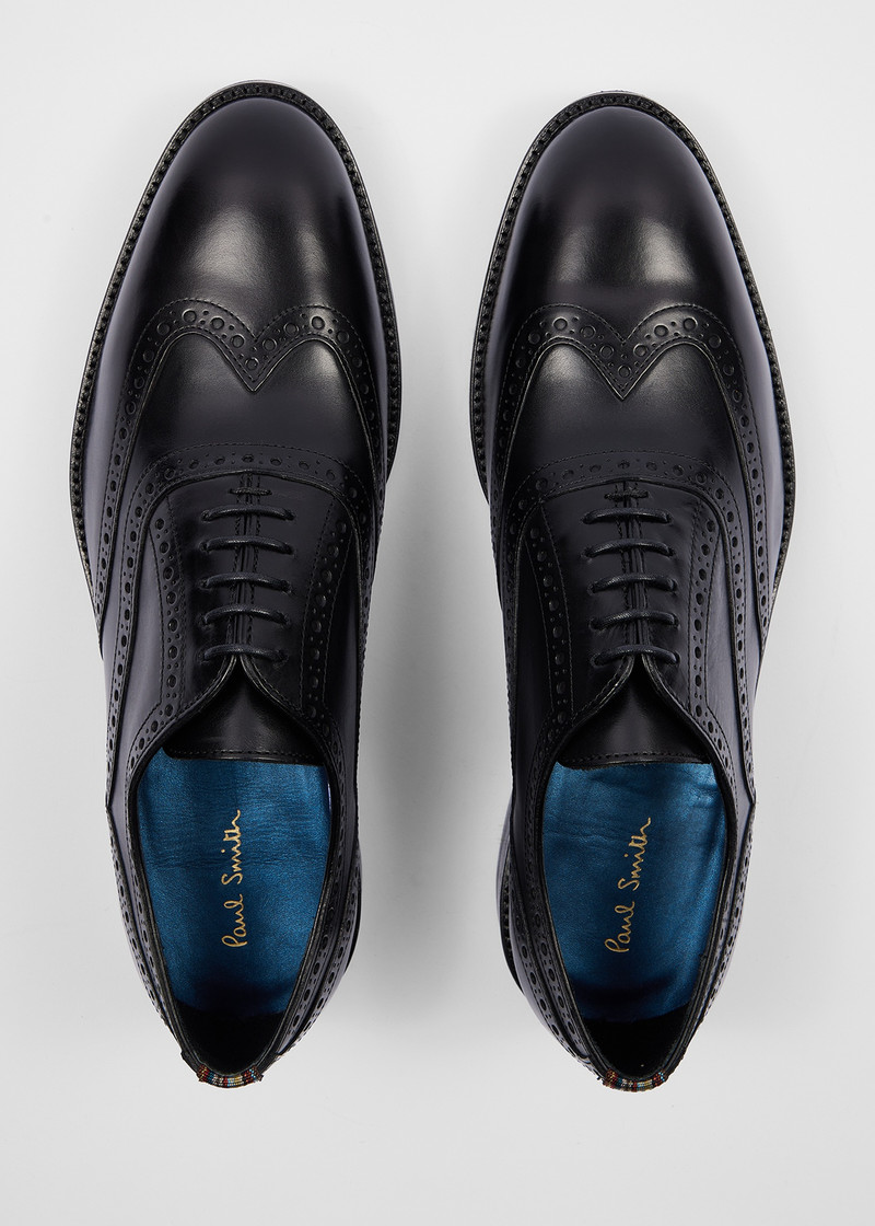 Black Leather 'Mills' Brogues 3