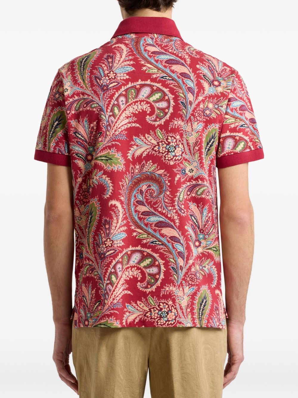 paisley-print polo shirt - 3