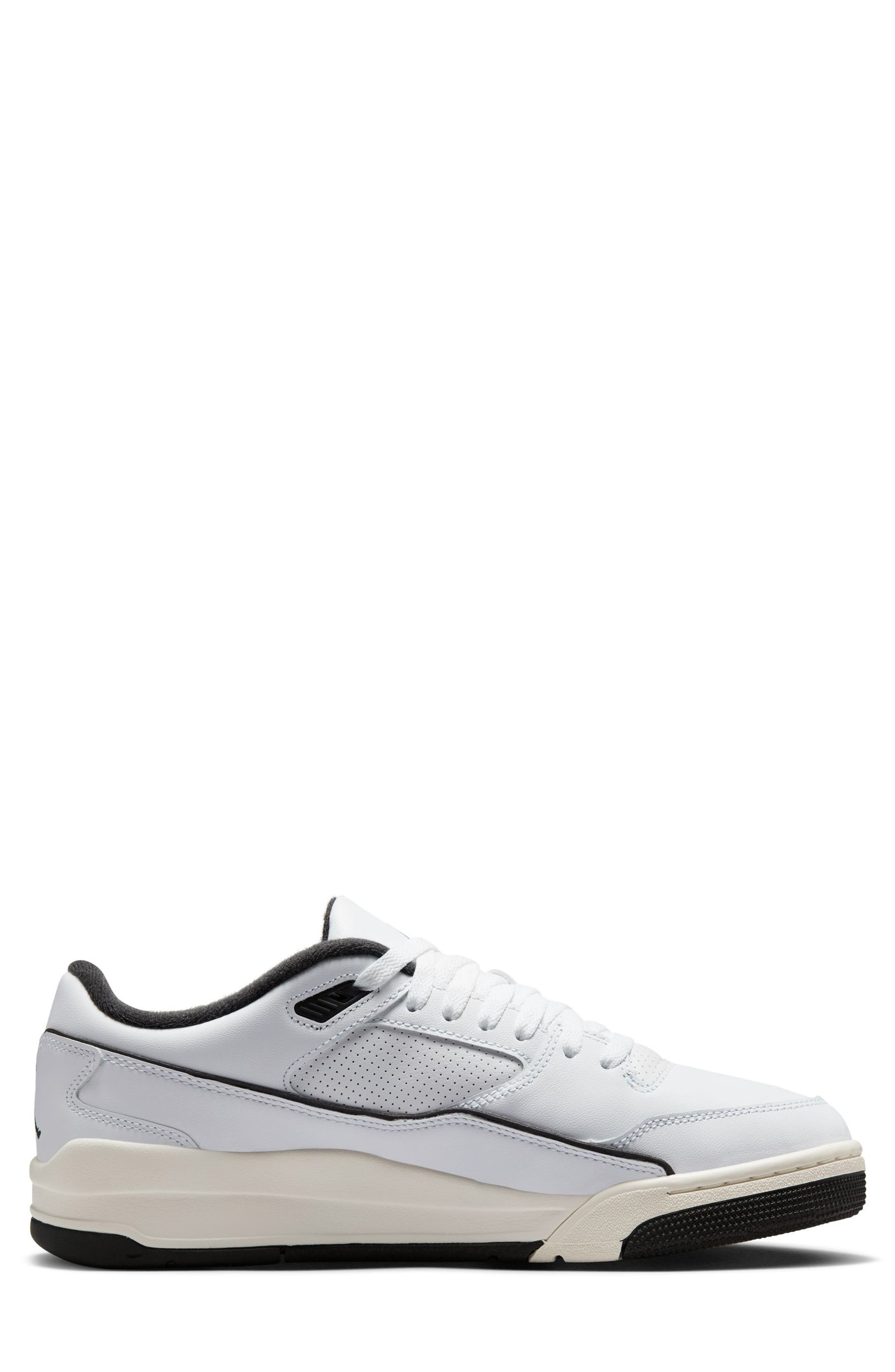 Nike Jordan Flight Court Sneaker in White/Black/Sail at Nordstrom - 6