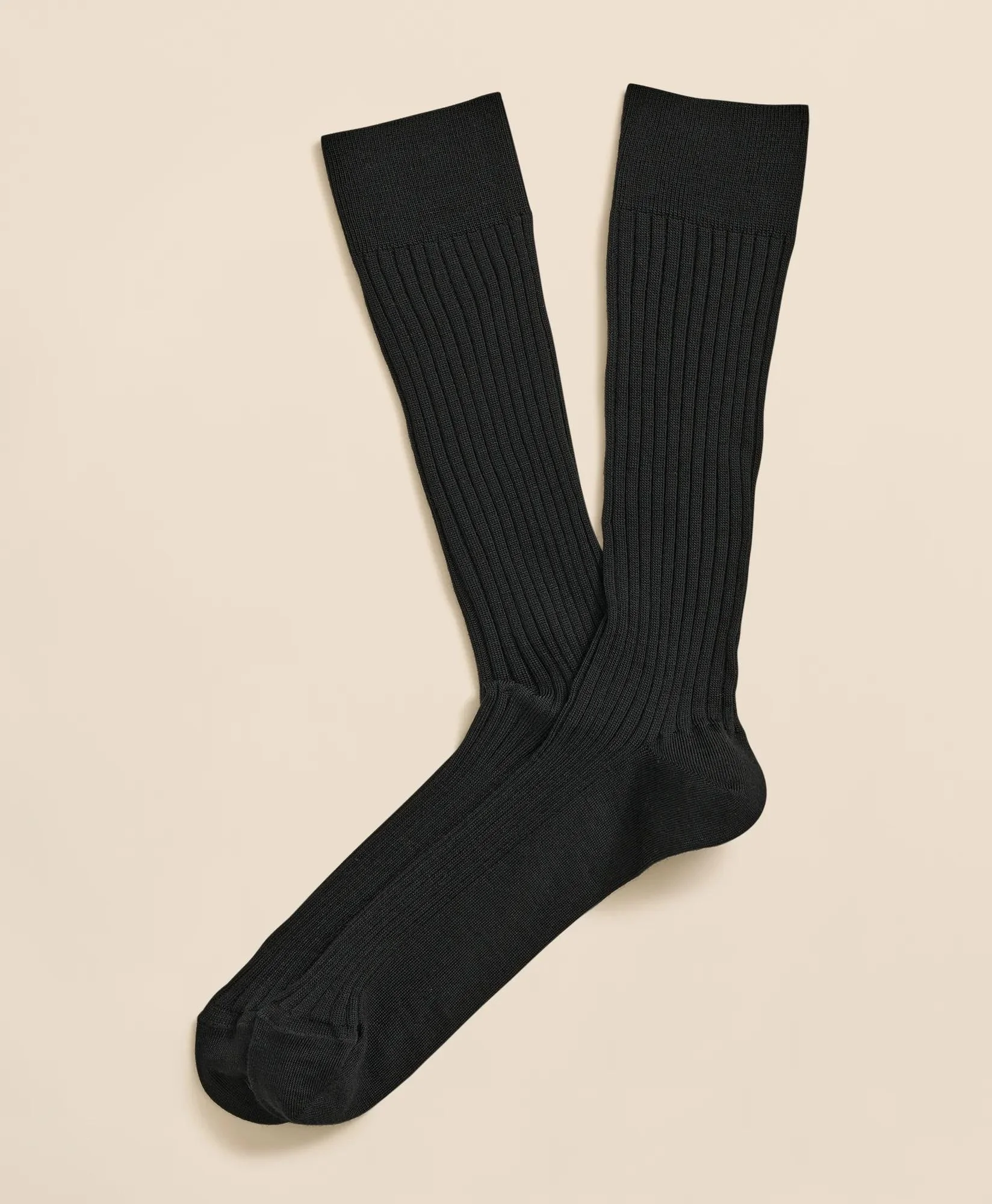 Merino Wool Blend Ribbed Socks - 1