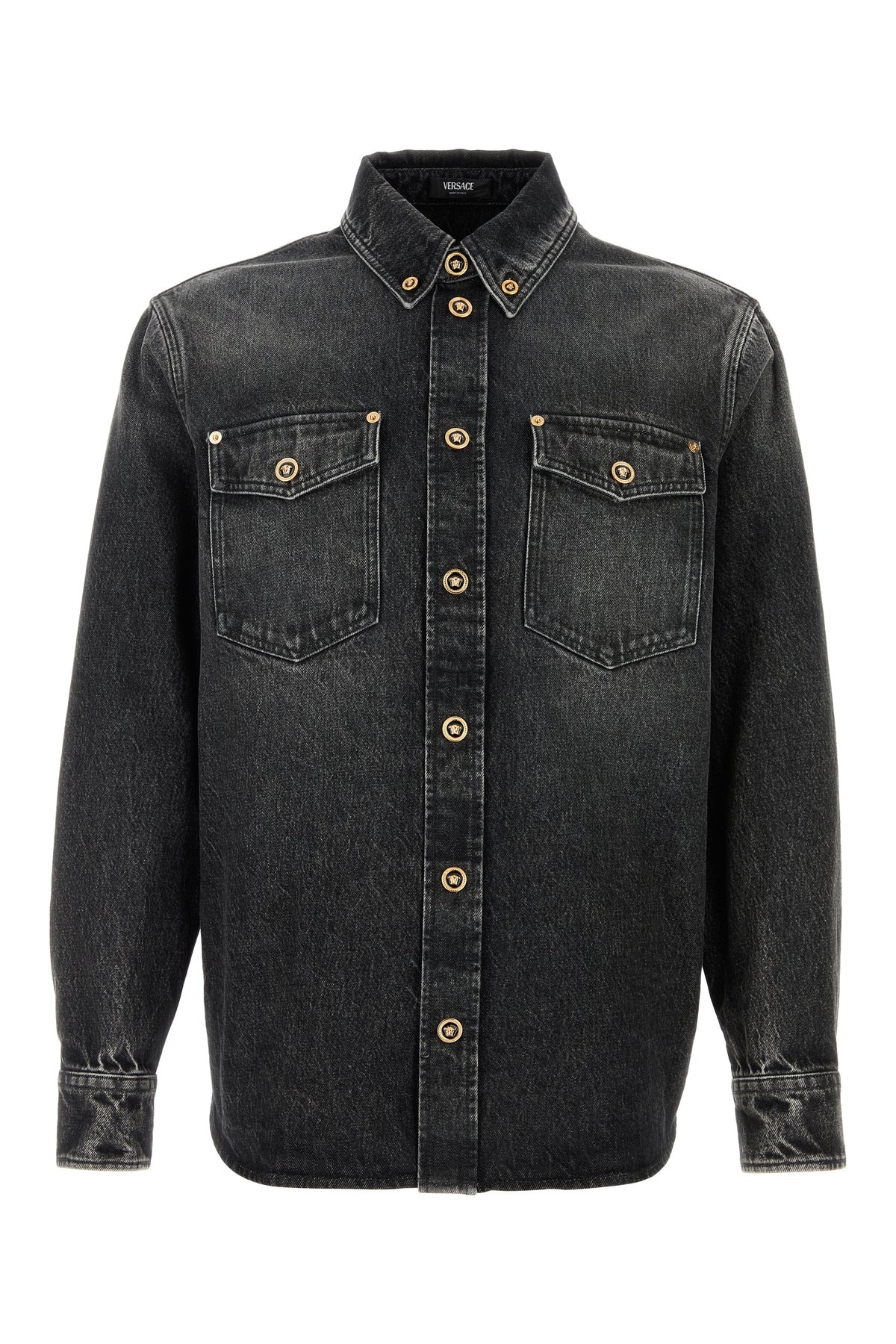 Black denim shirt - 1
