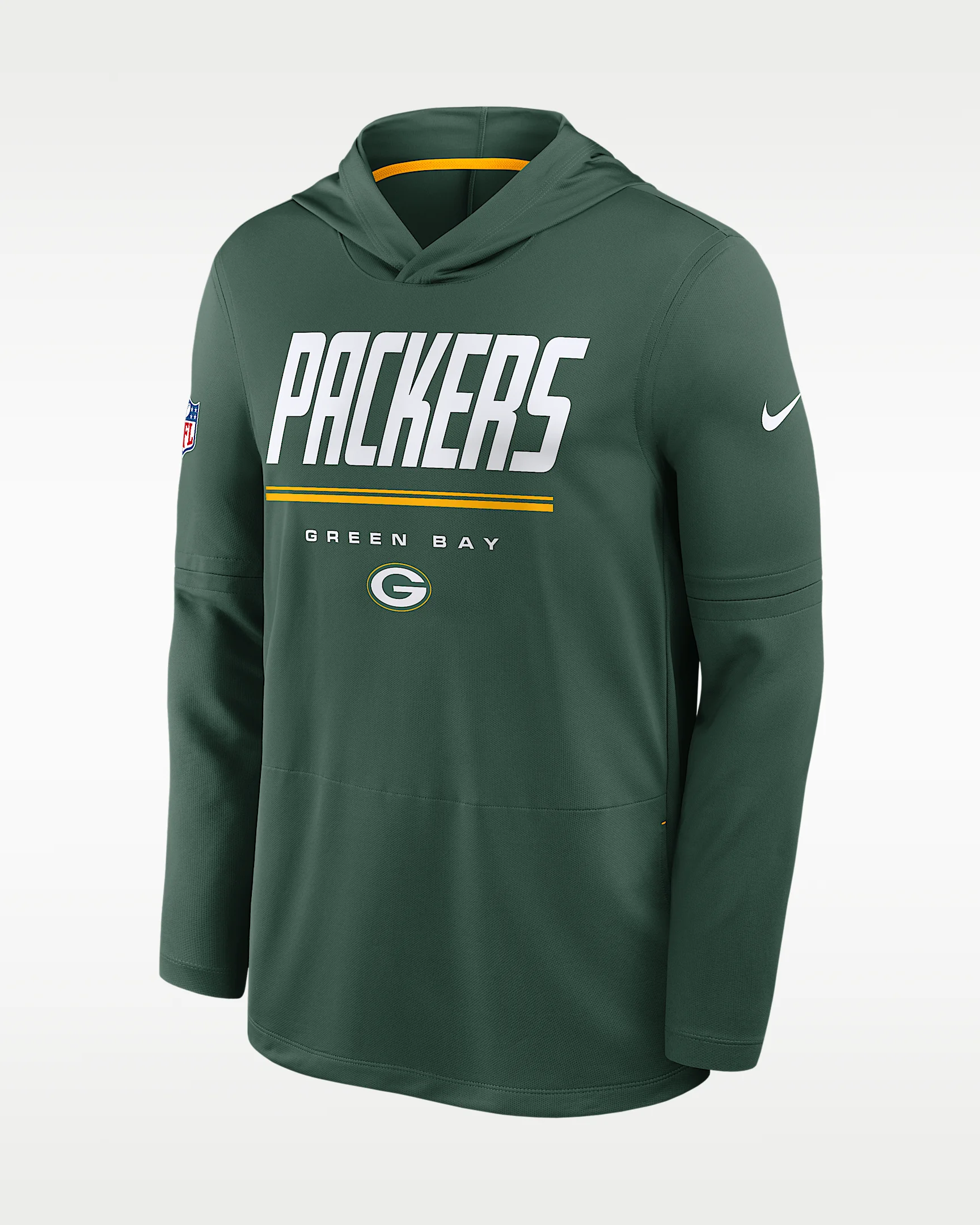 Green Bay Packers Sideline Men's Nike Dri-FIT NFL Long-Sleeve Hooded Top - 1